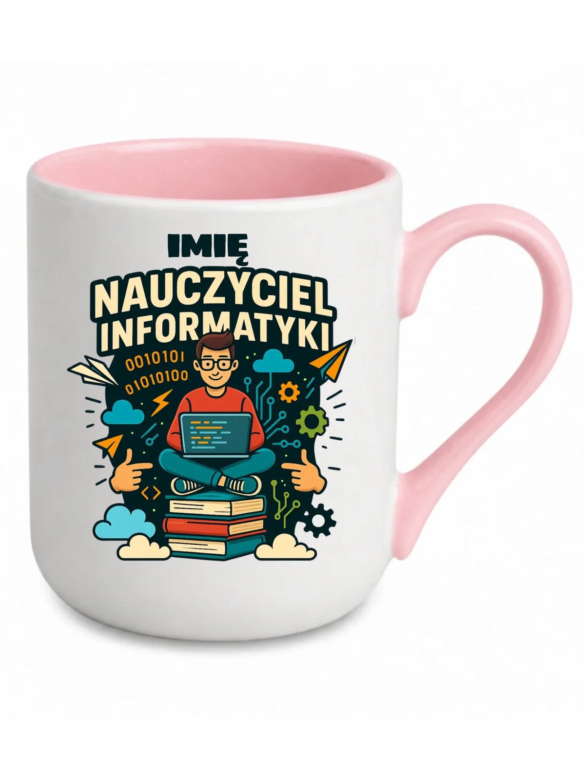 Nauczyciel informatyki | Kubek elegant z imieniem na prezent N33