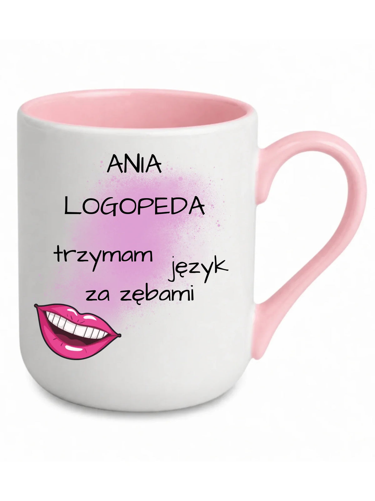 Logopeda | Kubek elegant z imieniem na prezent dla logopedy N24