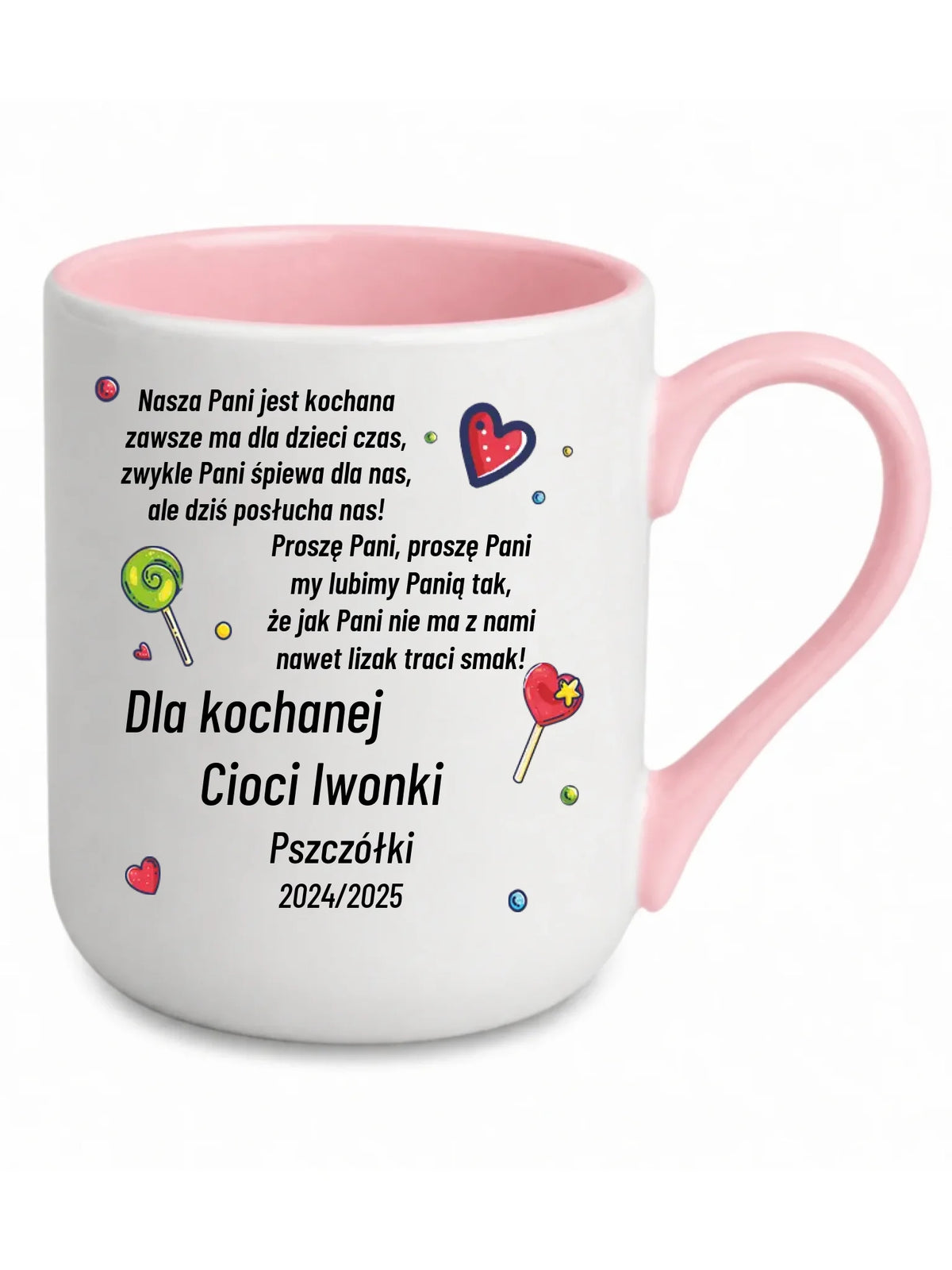 Kubek elegant z wierszykiem dla przedszkolanki na prezent Zakończenie Przedszkola N16