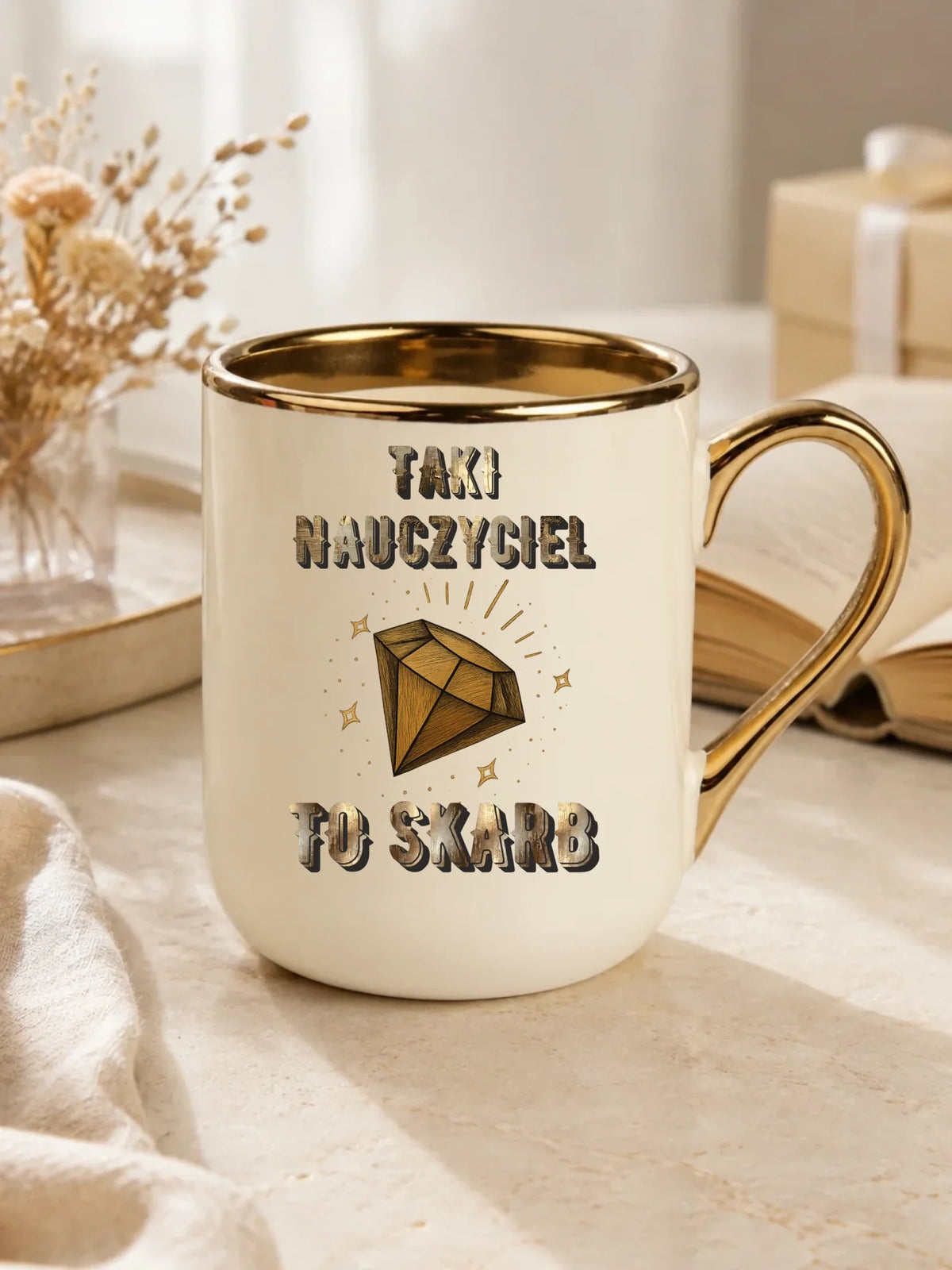 Taki nauczyciel to skarb | Kubek elegant dla nauczyciela N85