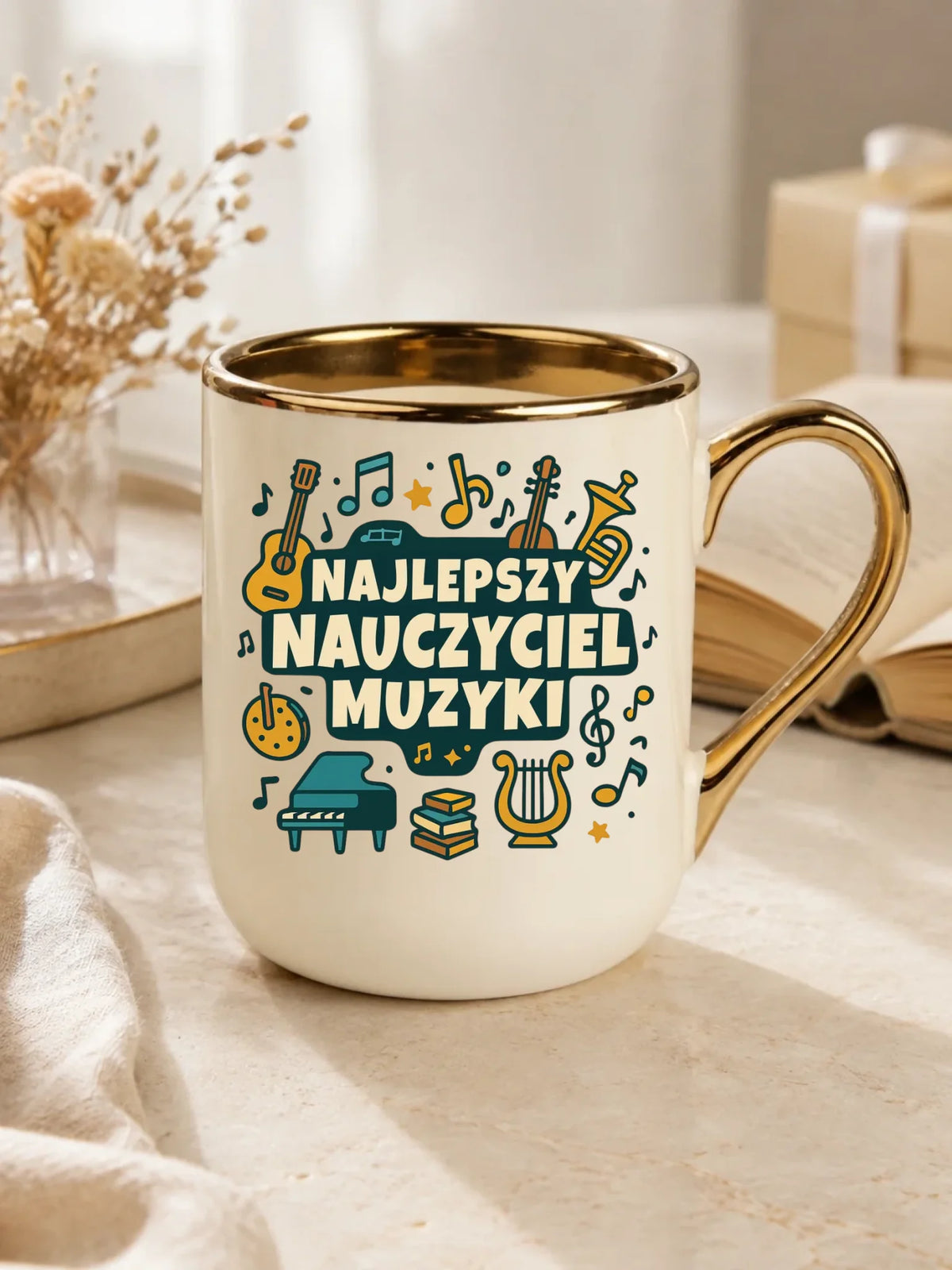 Najlepszy nauczyciel muzyki | Kubek elegant prezent dla nauczyciela N52