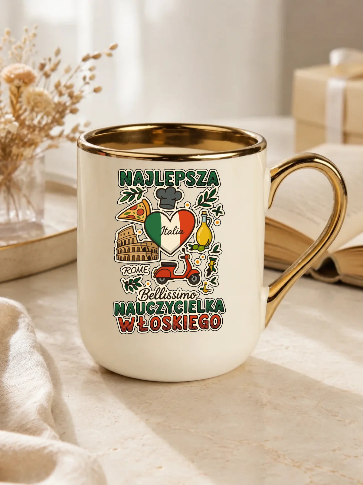 Nauczycielka języka włoskiego | Kubek elegant na prezent N56