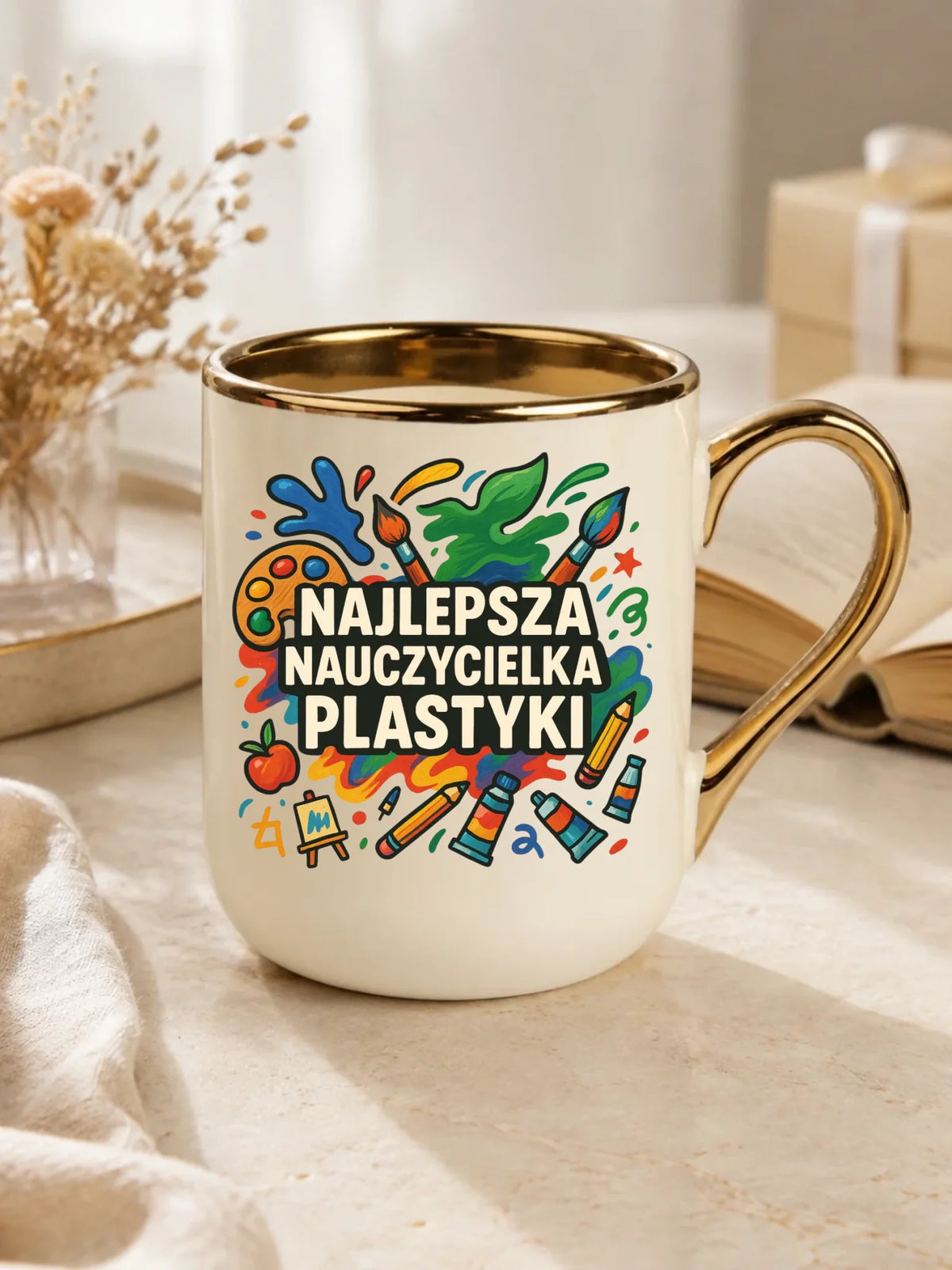 Najlepsza nauczycielka plastyki | Kubek elegant prezent dla nauczycielki N49