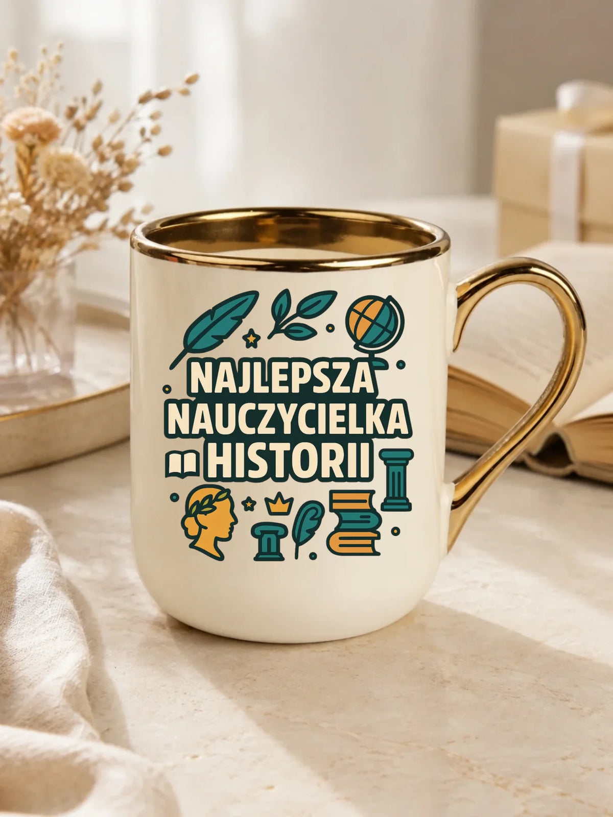 Najlepsza nauczycielka historii | Kubek elegant prezent dla nauczycielki N57