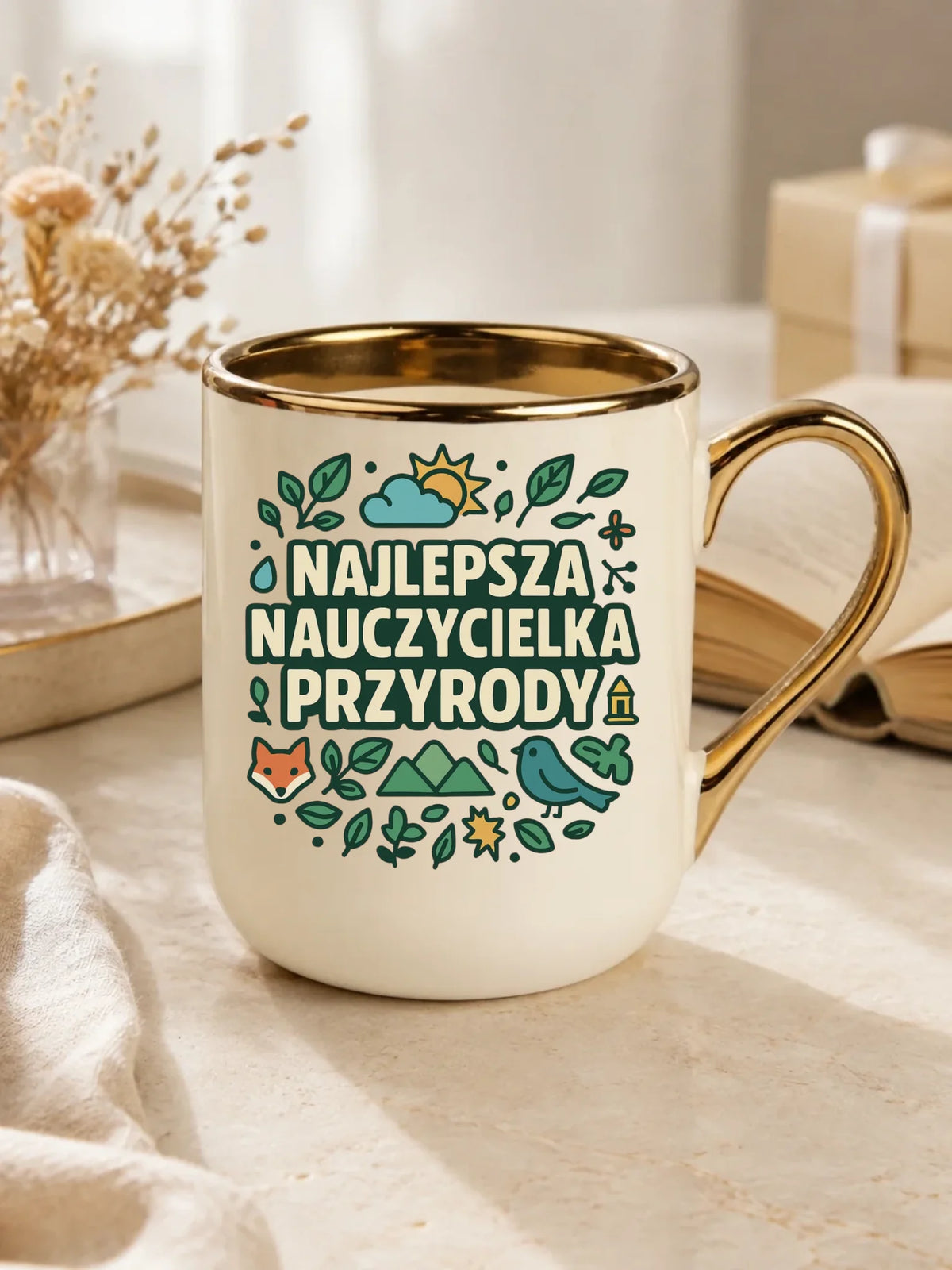 Najlepsza nauczycielka przyrody | Kubek elegant na prezent N64