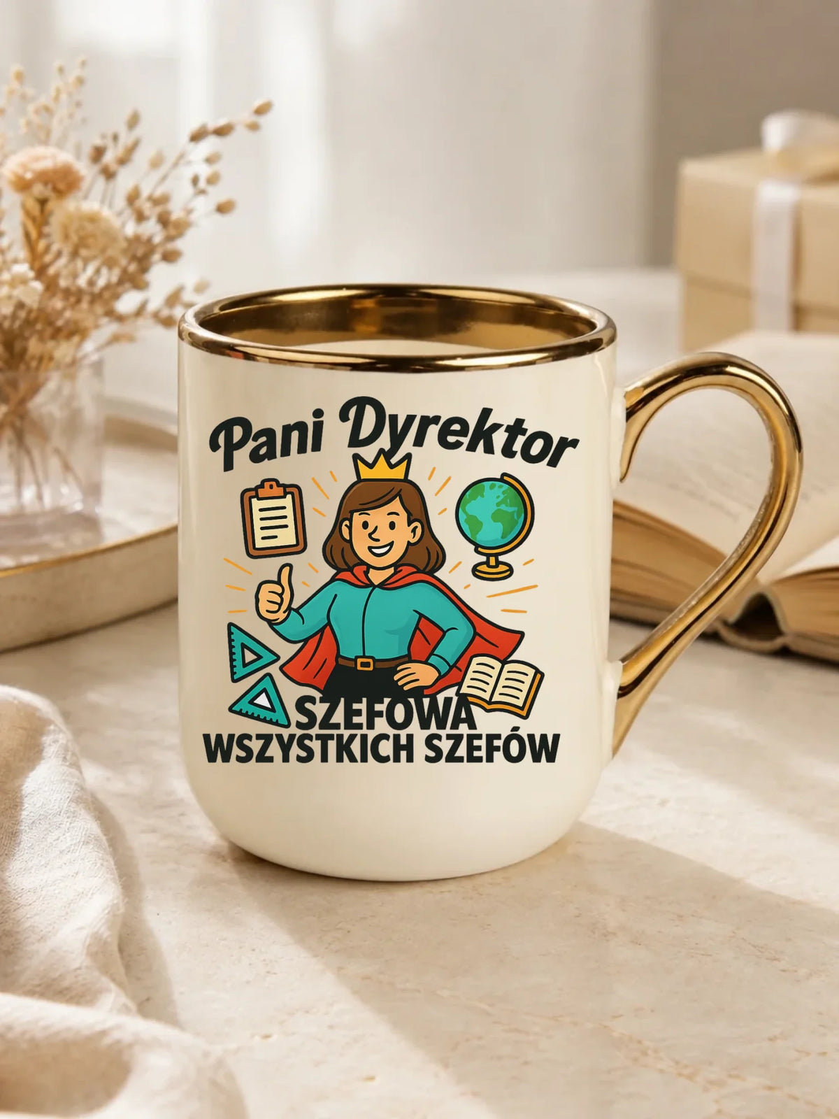 Szefowa wszystkich szefów | Kubek elegant dla Pani Dyrektor Szkoły N29