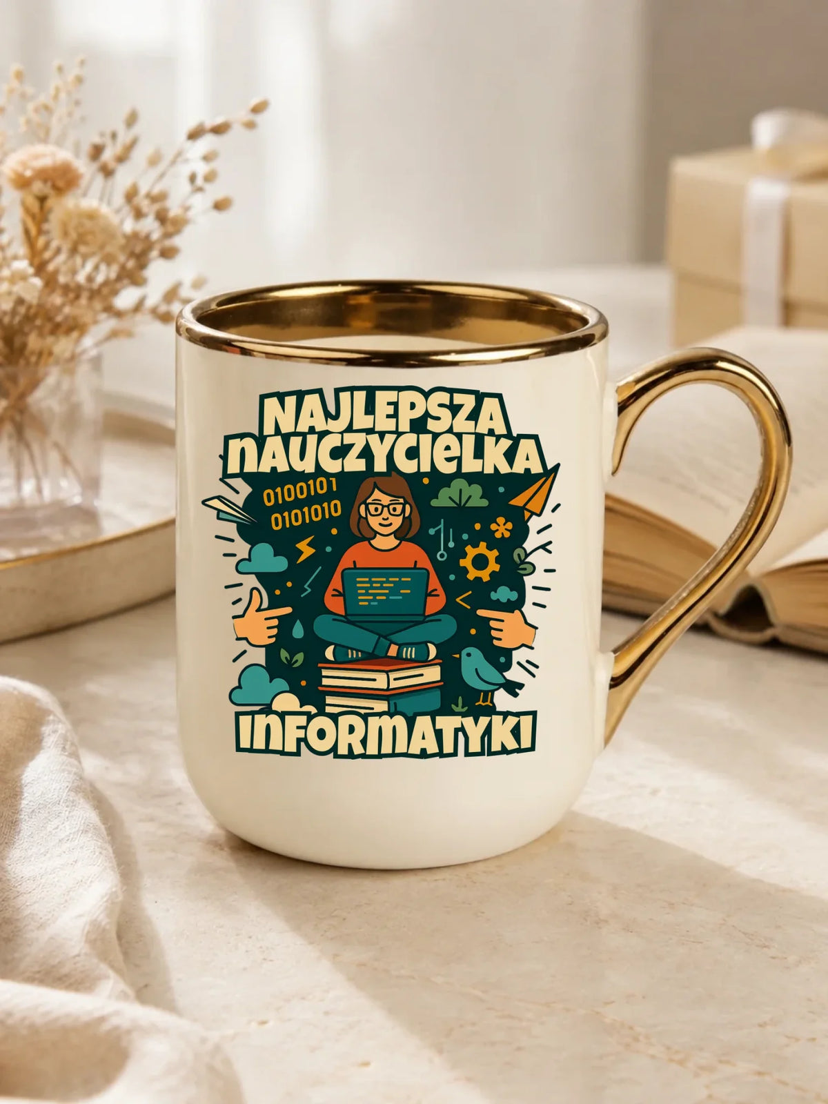 Najlepsza nauczycielka informatyki | Kubek elegant na prezent N51