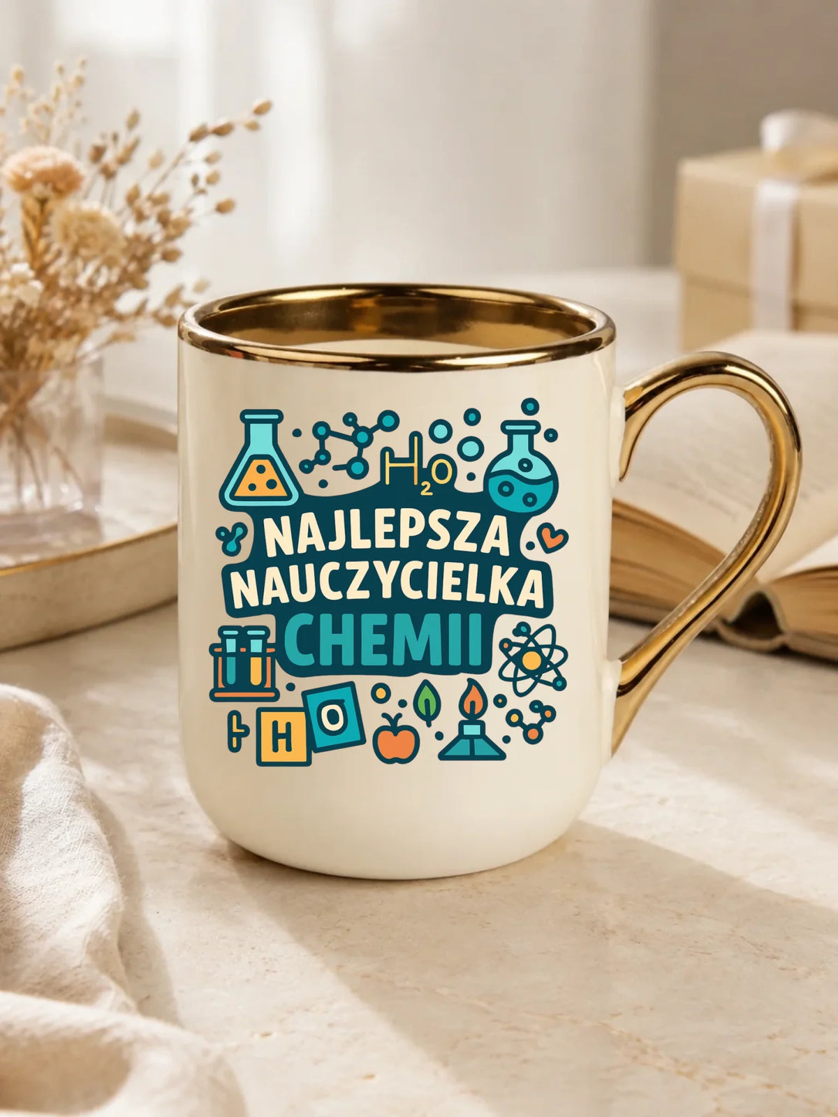 Najlepsza nauczycielka chemii | Kubek elegant prezent dla nauczycielki N44