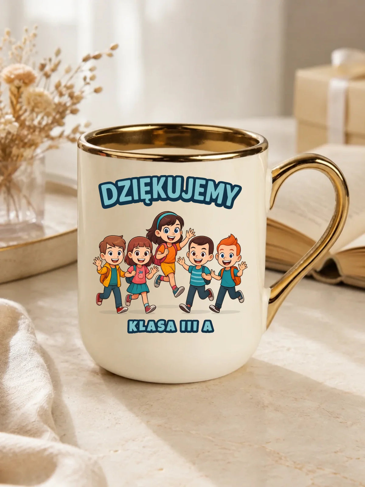 Podziękowanie od klasy dla nauczyciela | Kubek elegant prezent Zakończenie Roku Szkolnego N11