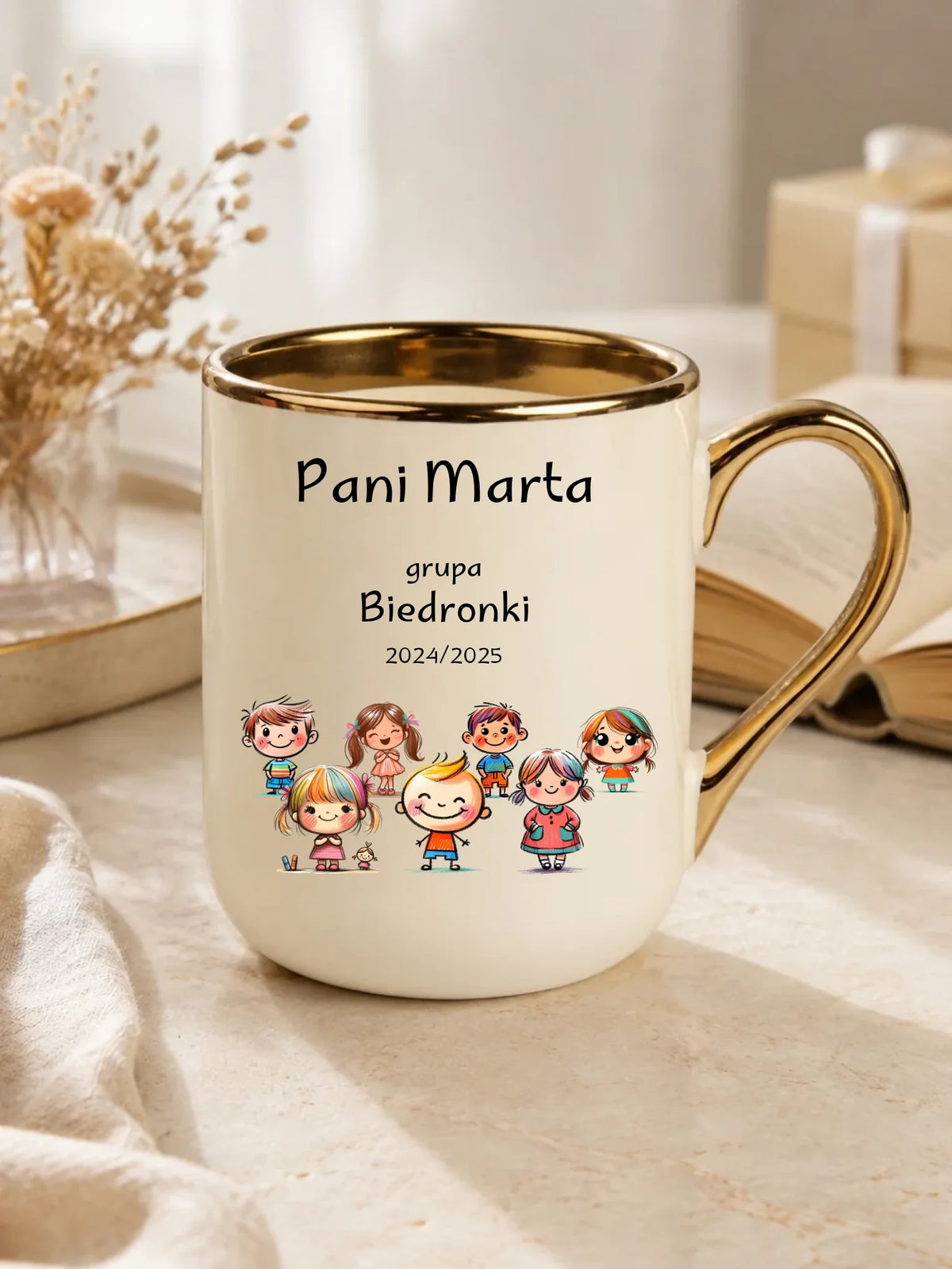 Przedszkolaki | Personalizowany kubek elegant dla nauczycielki N03
