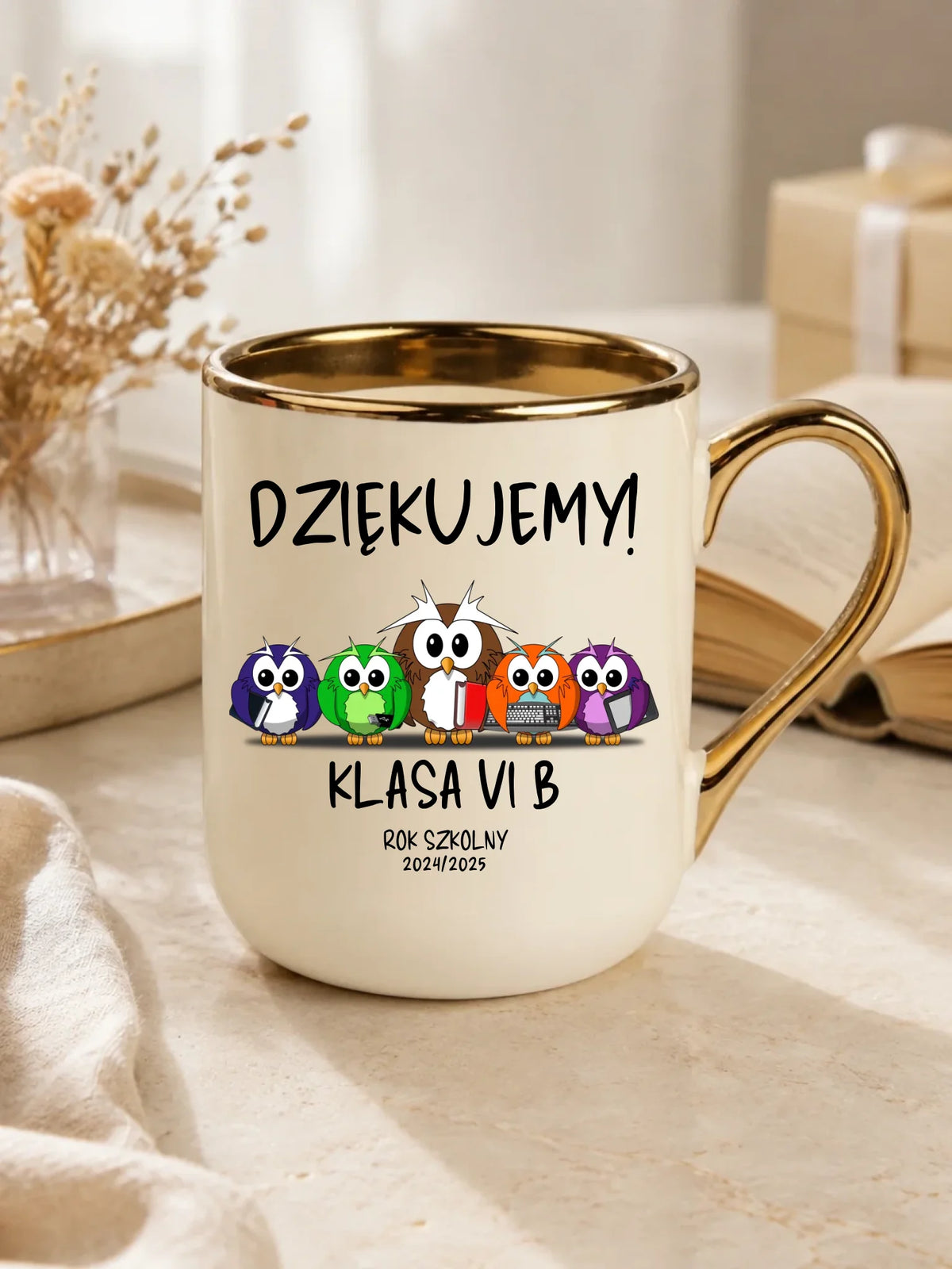 Dziękujemy | Kubek elegant z podziękowaniem dla nauczyciela na prezent N04