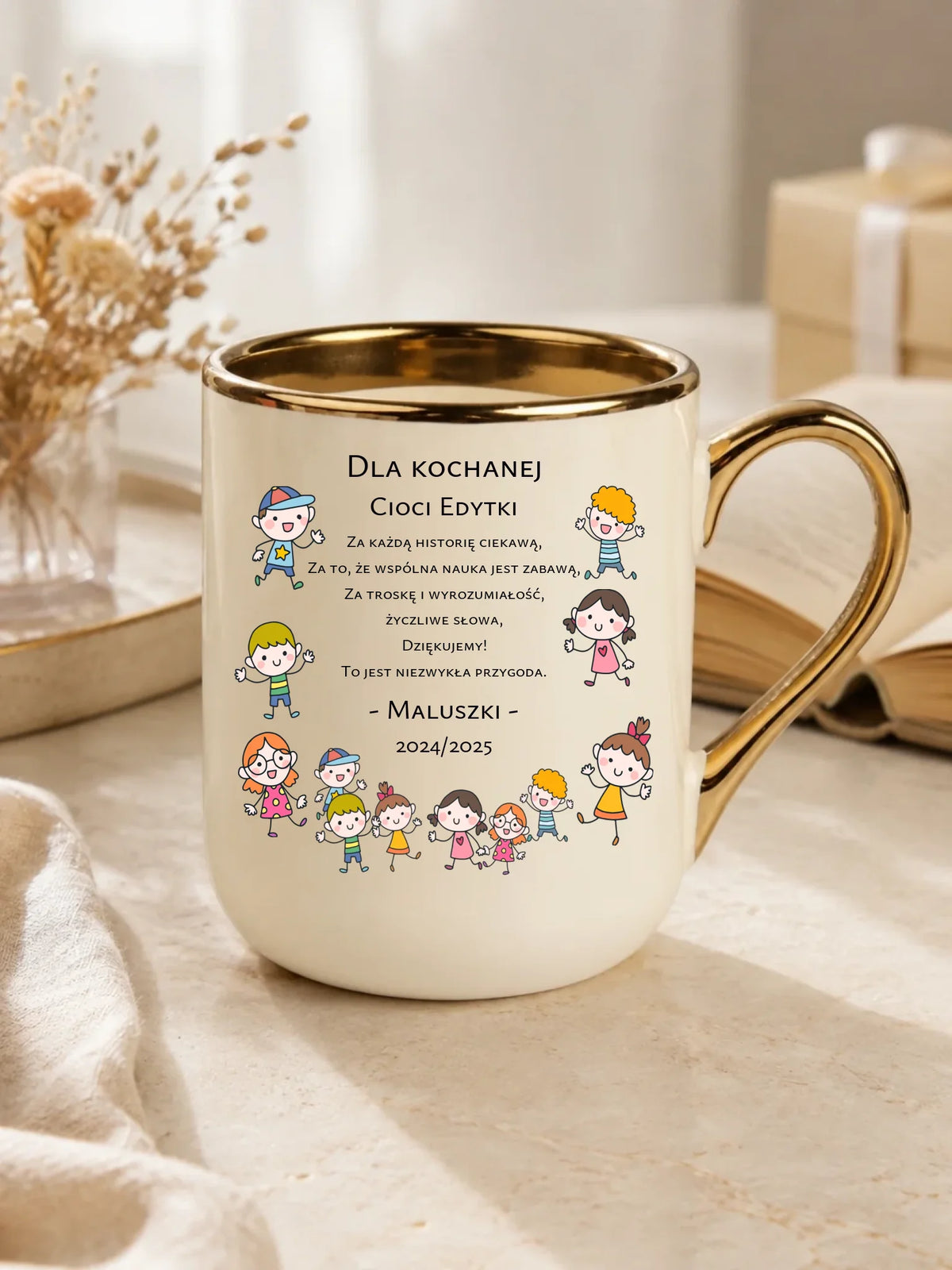 Podziękowanie od przedszkolaków | Kubek elegant dla nauczyciela N07
