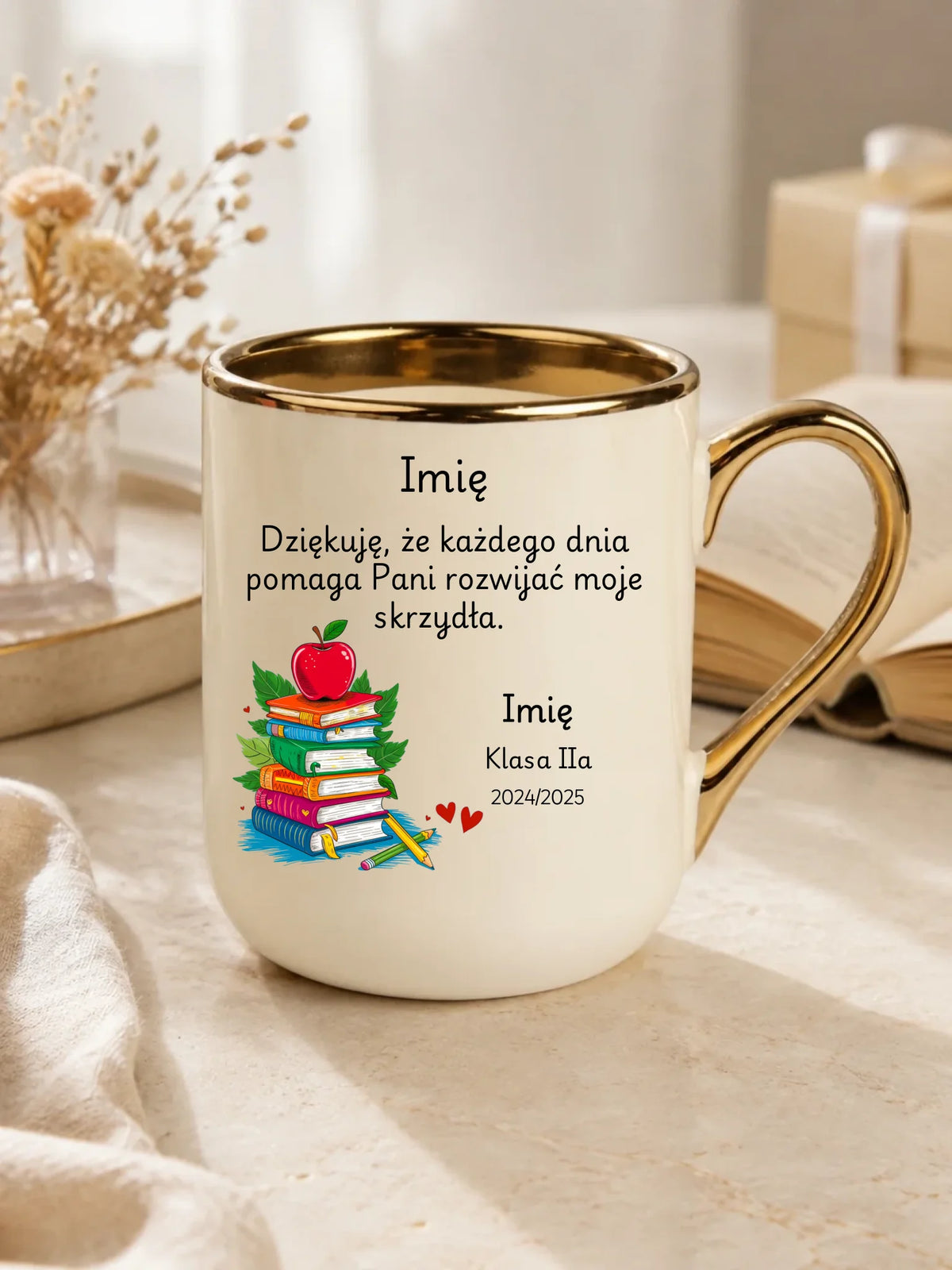 Podziękowanie dla nauczycielki | Kubek elegant prezent na Zakończenie Roku Szkolnego N10