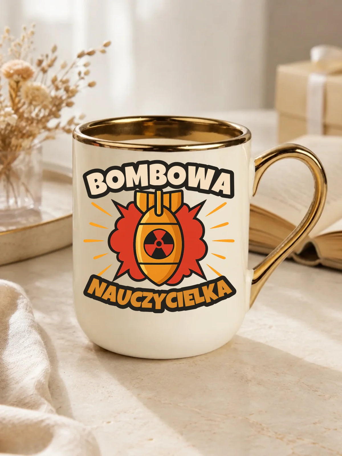 Bombowa nauczycielka | Kubek elegant prezent dla nauczycielki N34