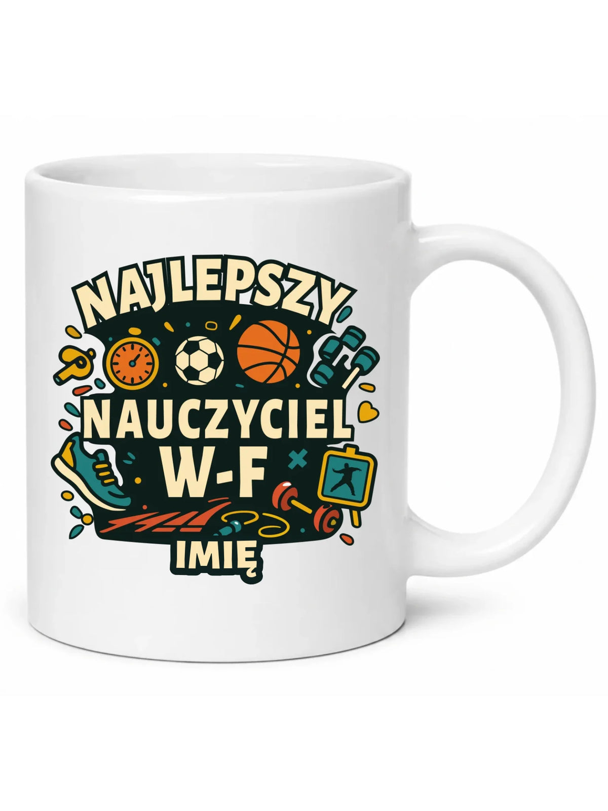 Kubek dla nauczyciela wychowania fizycznego W-F - personalizowany N50