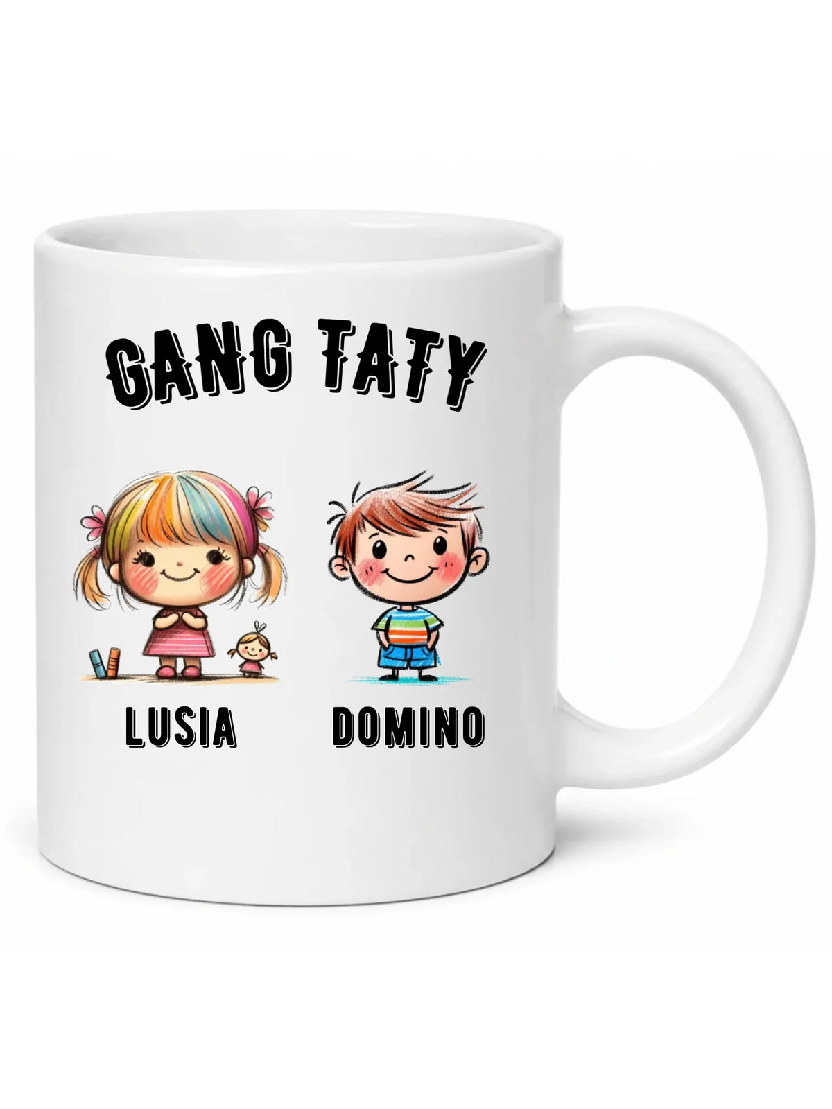Kubek dla taty z imionami dzieci - Gang taty - personalizowany DT09