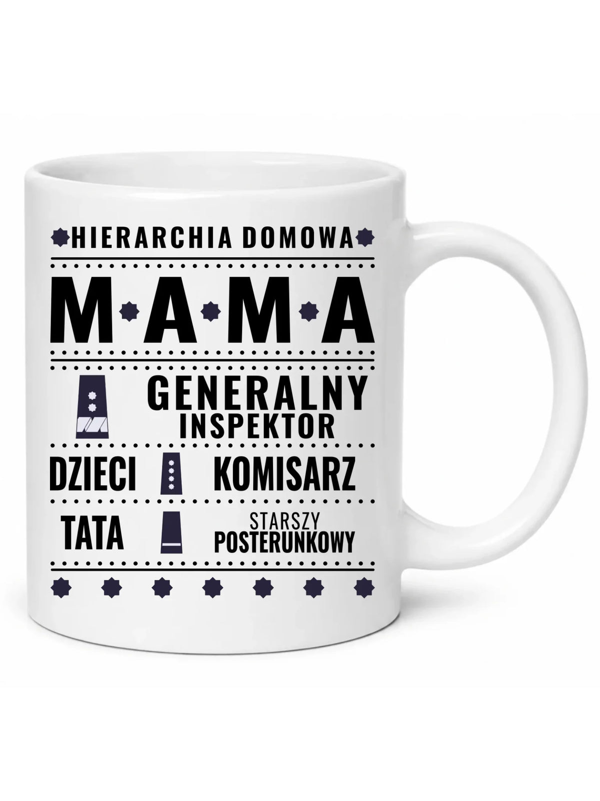 Kubek dla mamy - Generał Mama Policja - personalizowany DM41