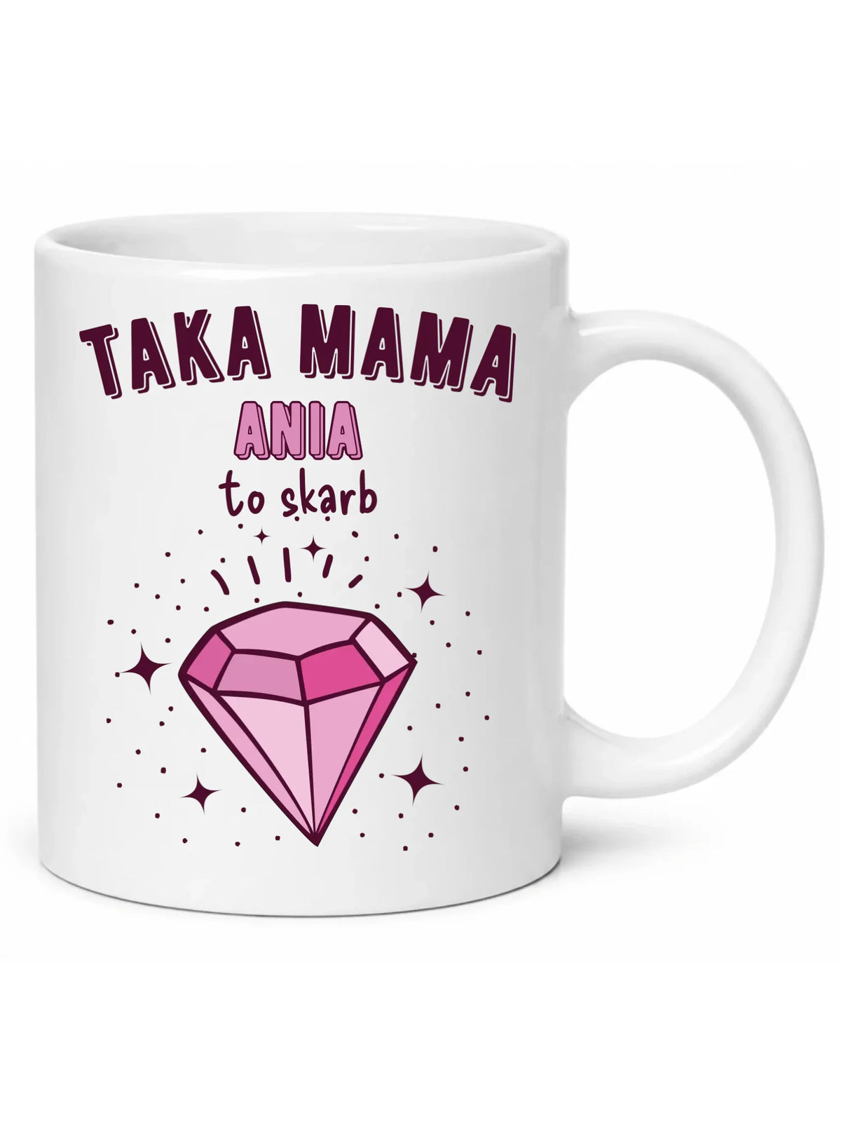 Kubek z imieniem dla mamy - Taka mama to skarb - personalizowany DM18