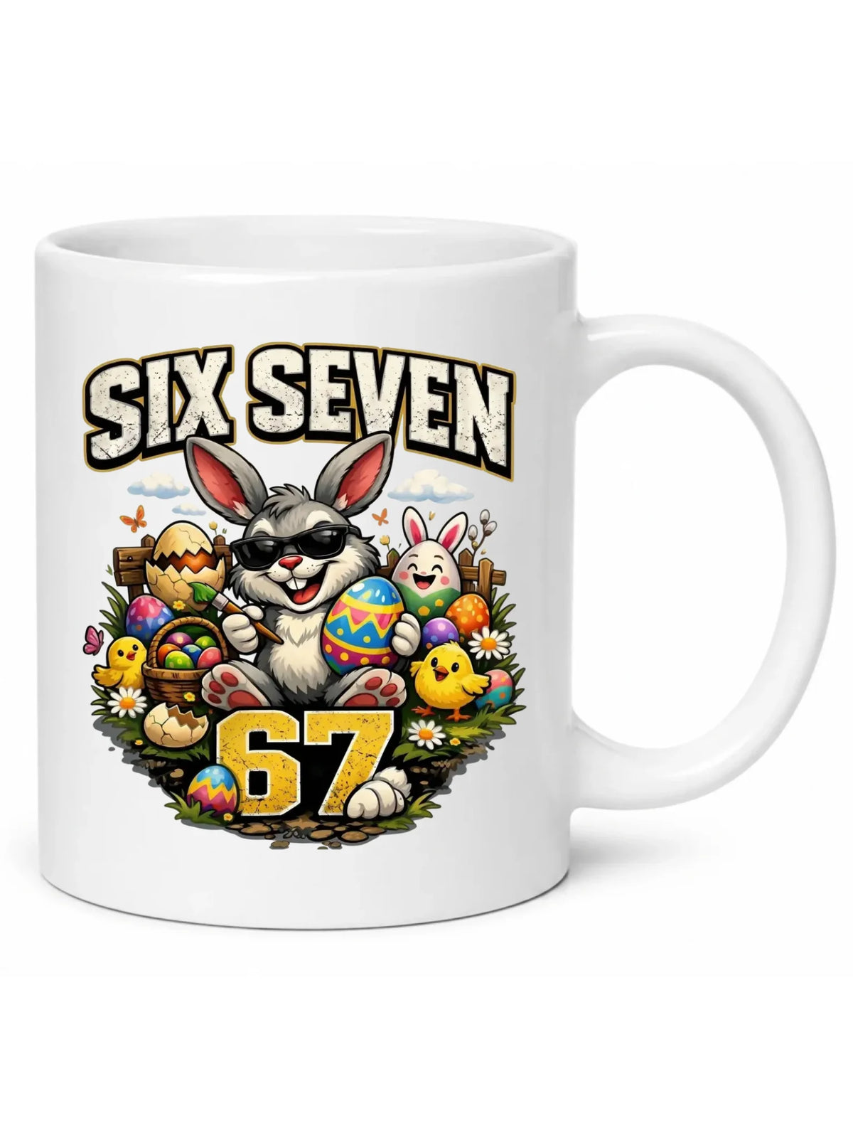 Kubek wielkanocny - Zając Six Seven 67 WN10