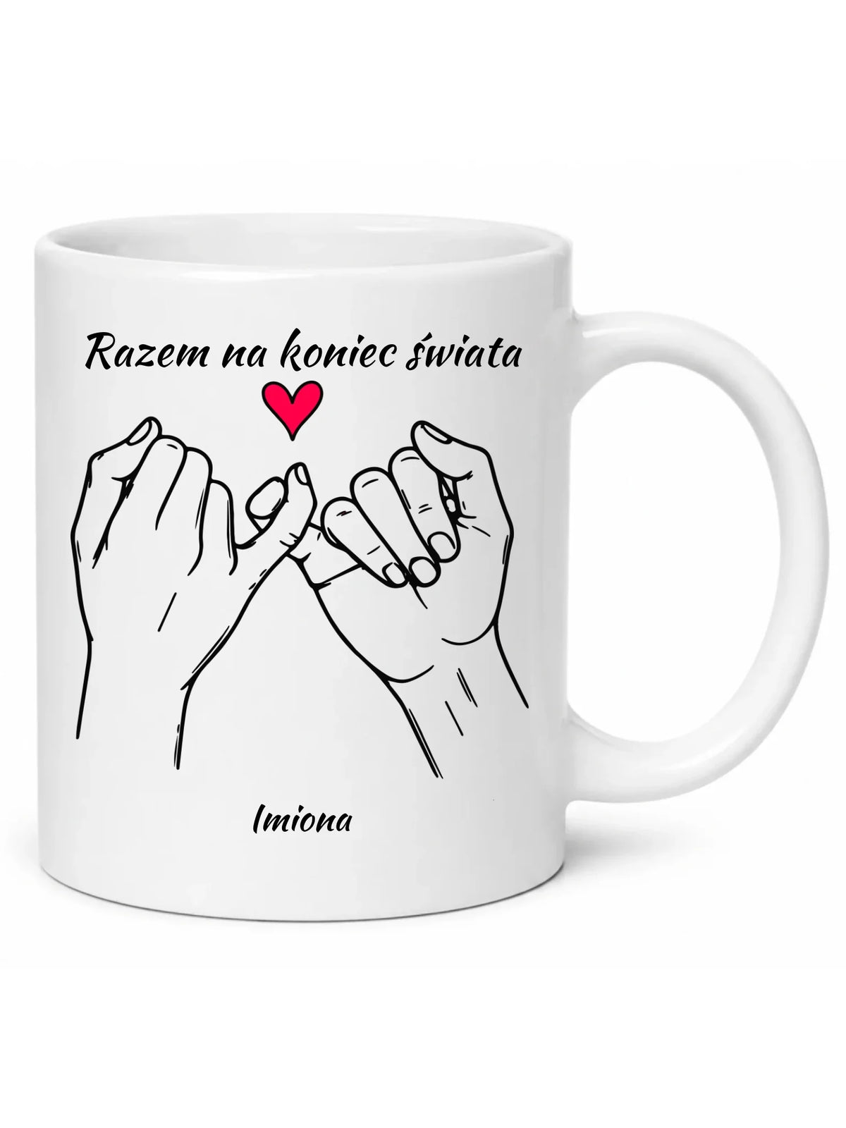 Kubek dla par - Razem na koniec świata - personalizowany W60