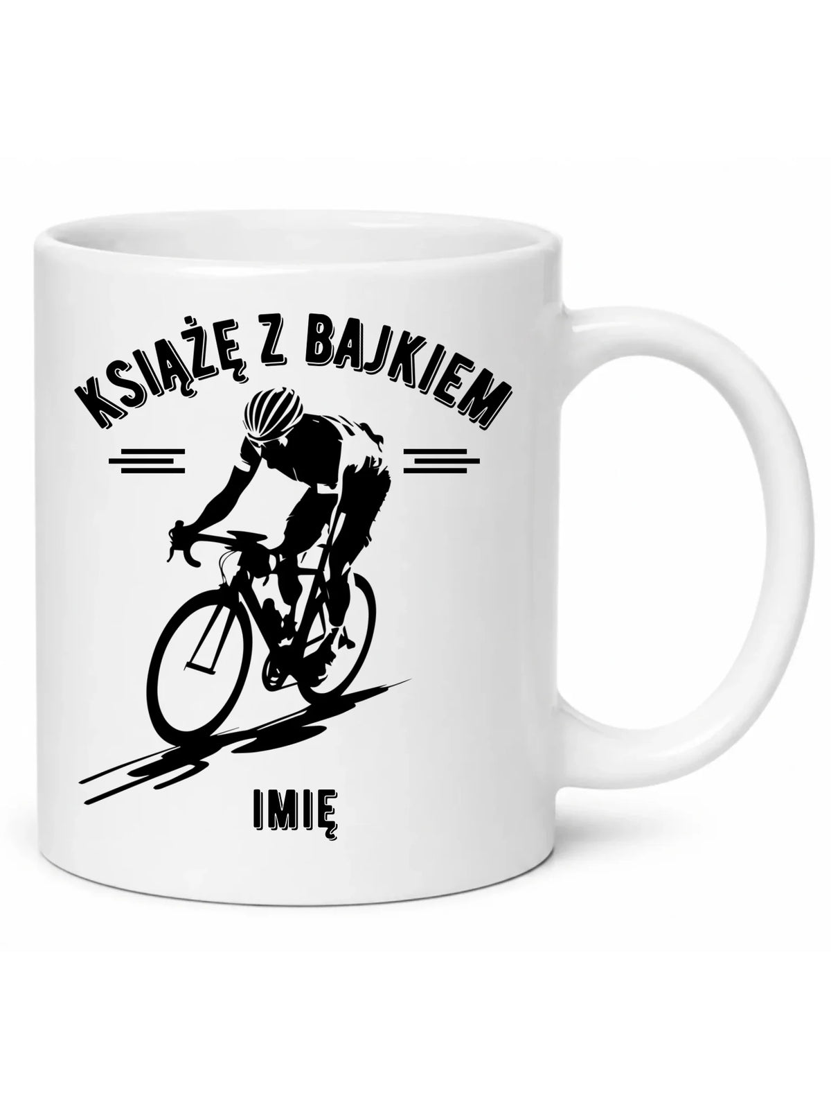 Kubek dla rowerzysty - Książę z bajkiem - personalizowany HR01