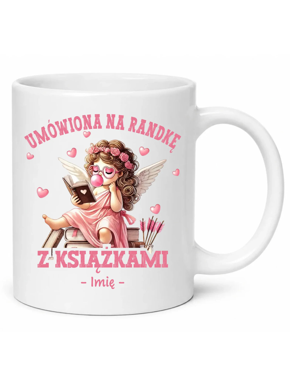 Kubek dla czytelniczki – Umówiona na randkę z książkami - personalizowany W19