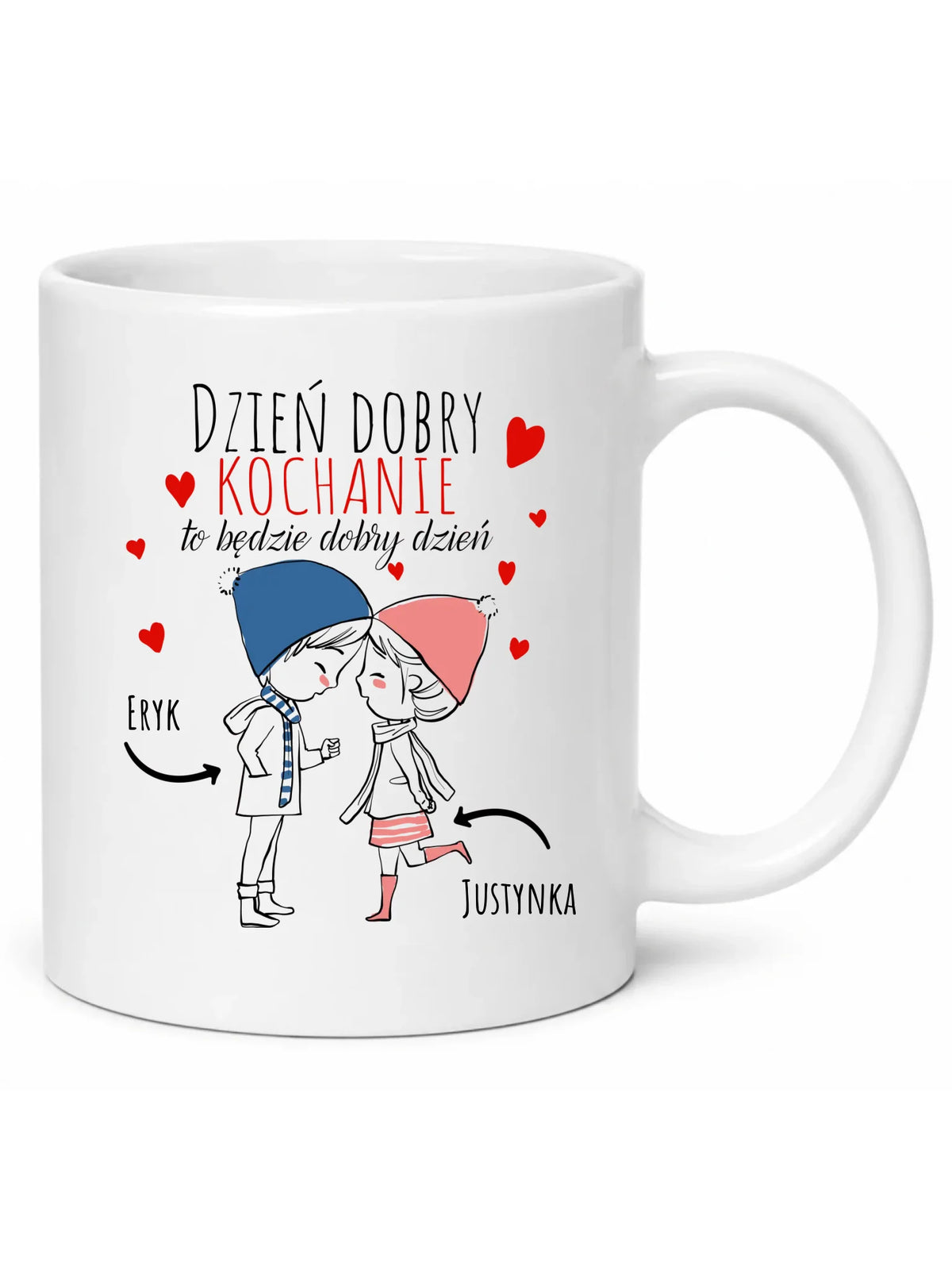 Kubek dla par - Dzień dobry Kochanie - personalizowany W10