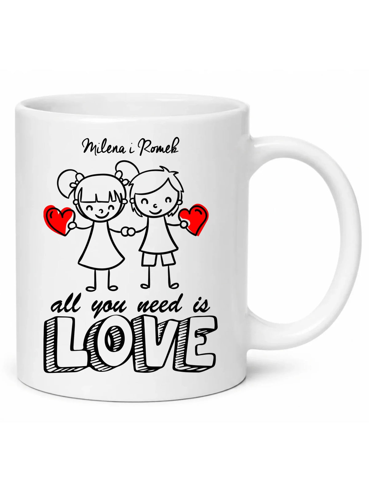 Kubek dla par - All You need is love - personalizowany W13