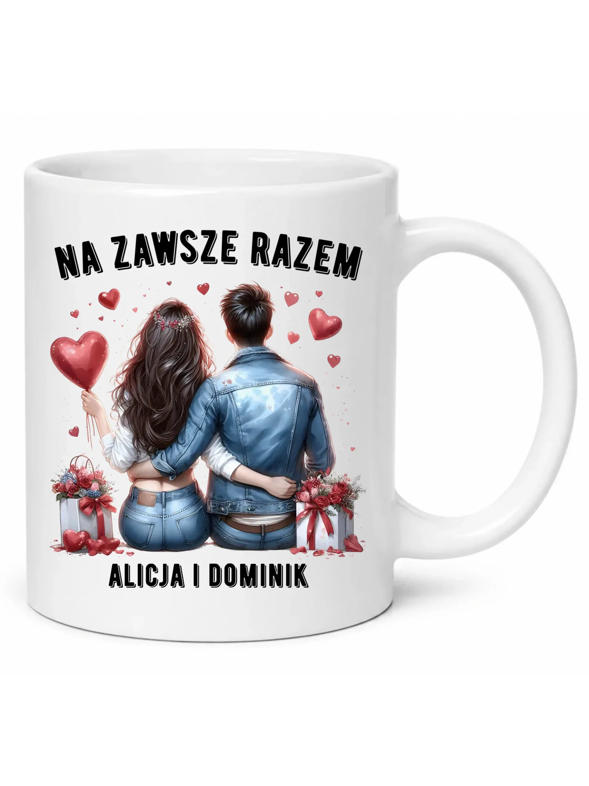 Kubek dla par - Na zawsze razem - personalizowany W07