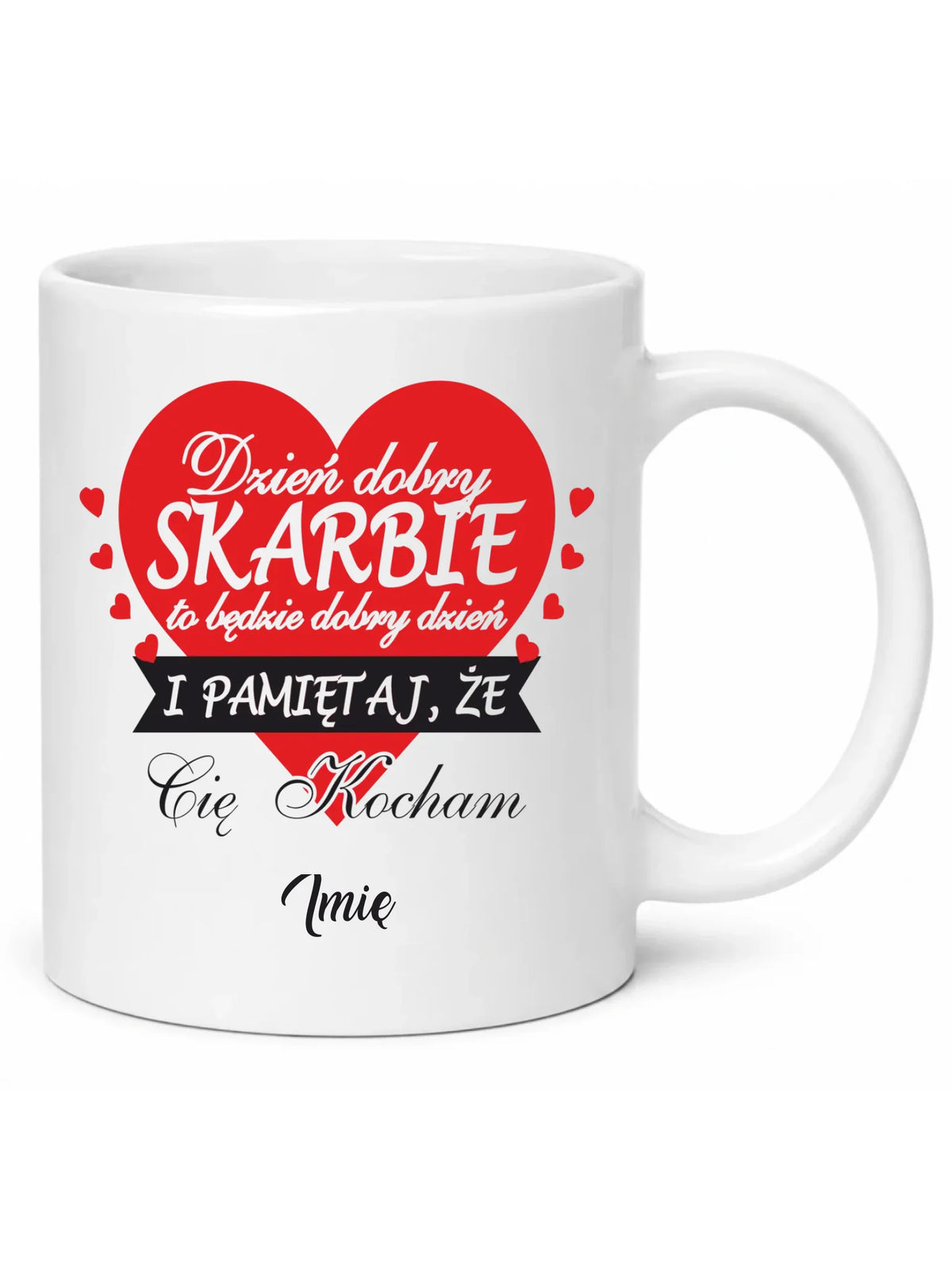 Kubek dla par - Dzień dobry Skarbie - personalizowany W02