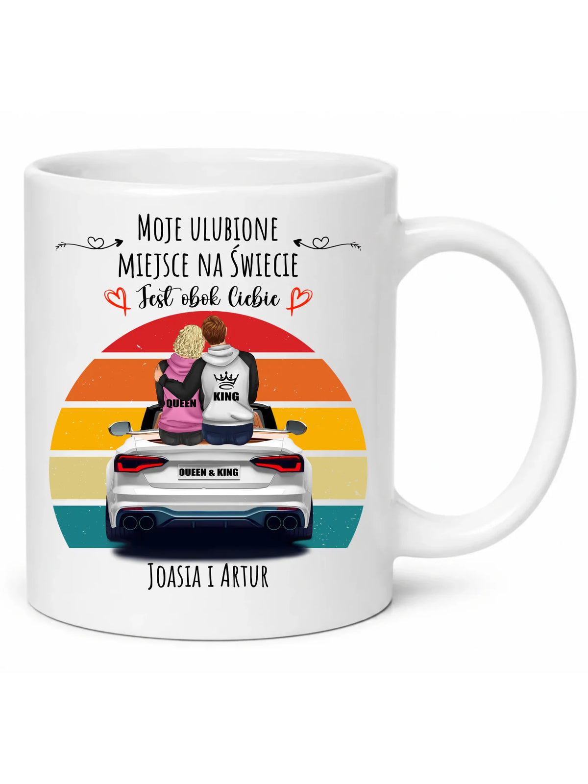 Kubek dla par - Moje ulubione miejsce - personalizowany W06