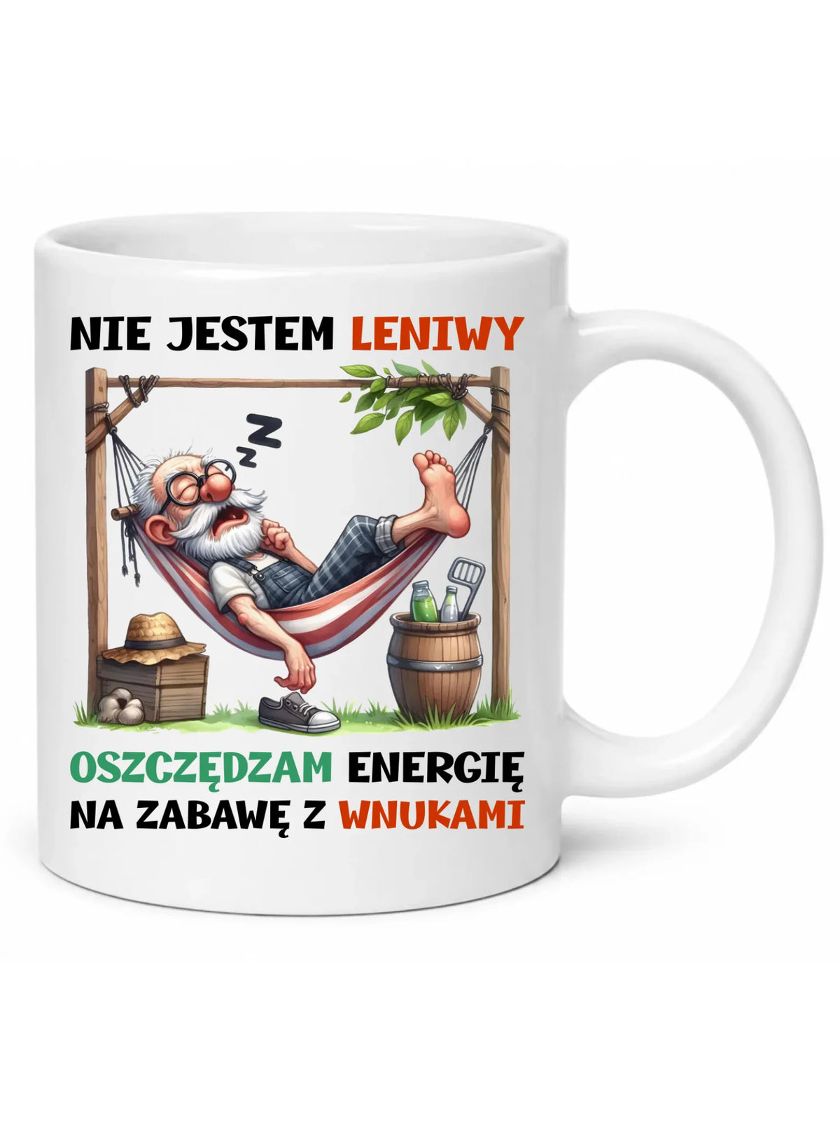 Kubek dla dziadka - Nie jestem leniwy oszczędzam energię D39