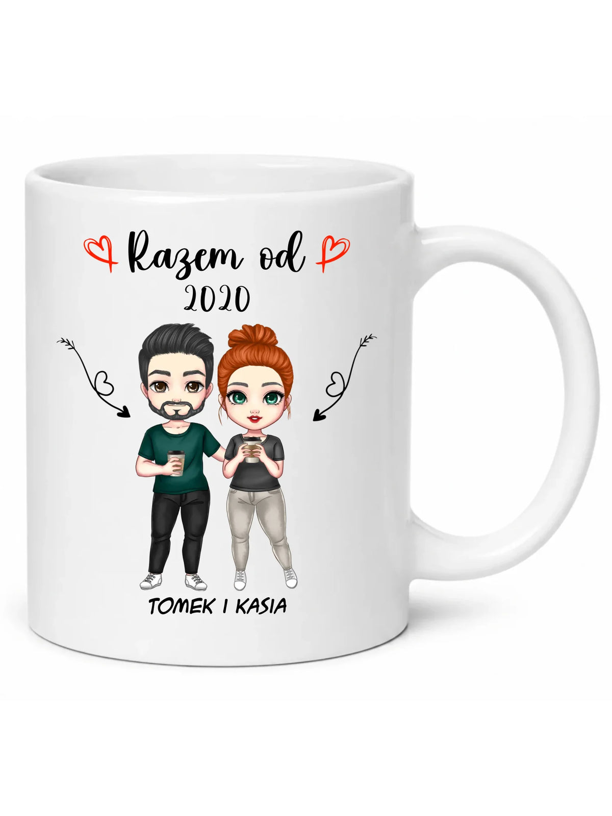 Kubek dla par - Para razem od - personalizowany W01