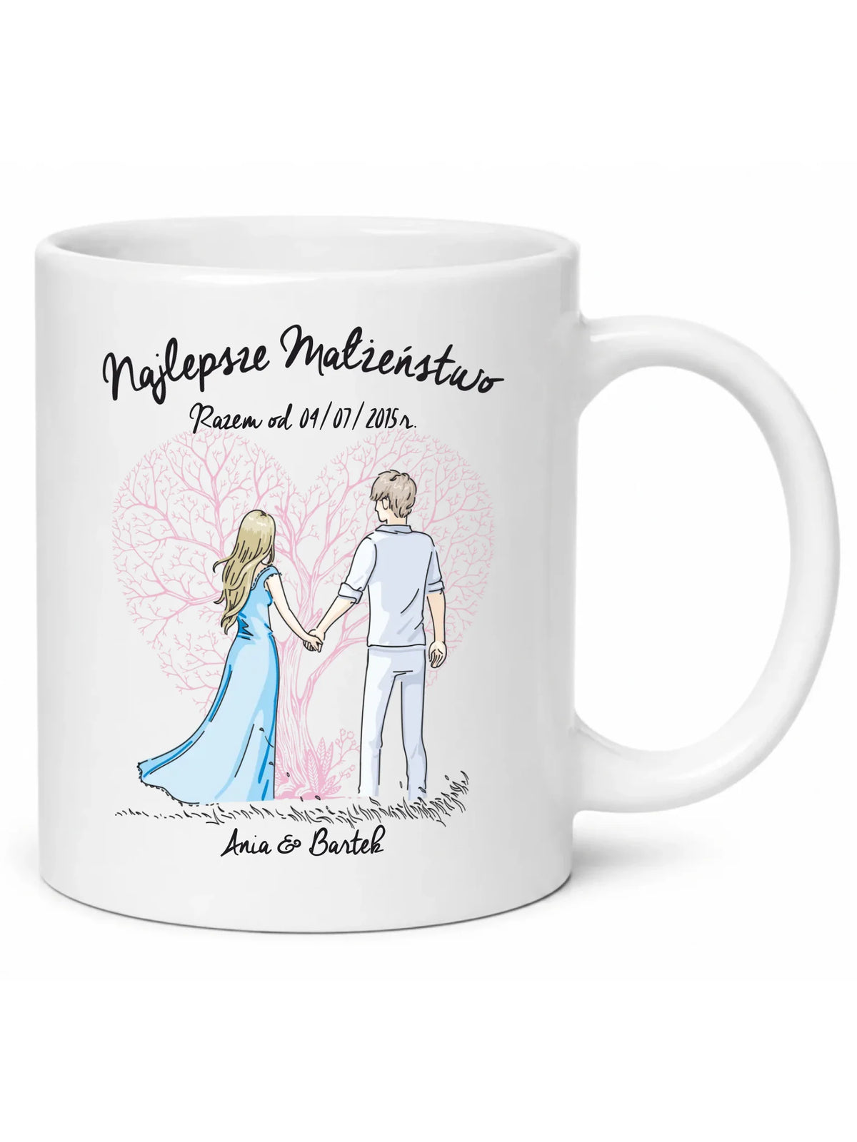 Kubek dla par - Najlepsze małżeństwo - personalizowany W03