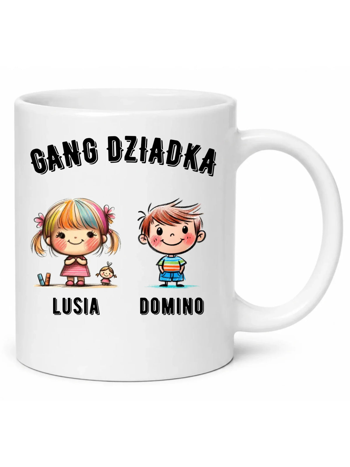 Kubek dla dziadka - Gang Dziadka imiona wnuków 2-6 - personalizowany D18
