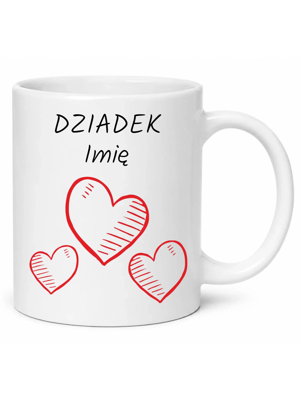 Kubek dla dziadka - Serca - personalizowany D01