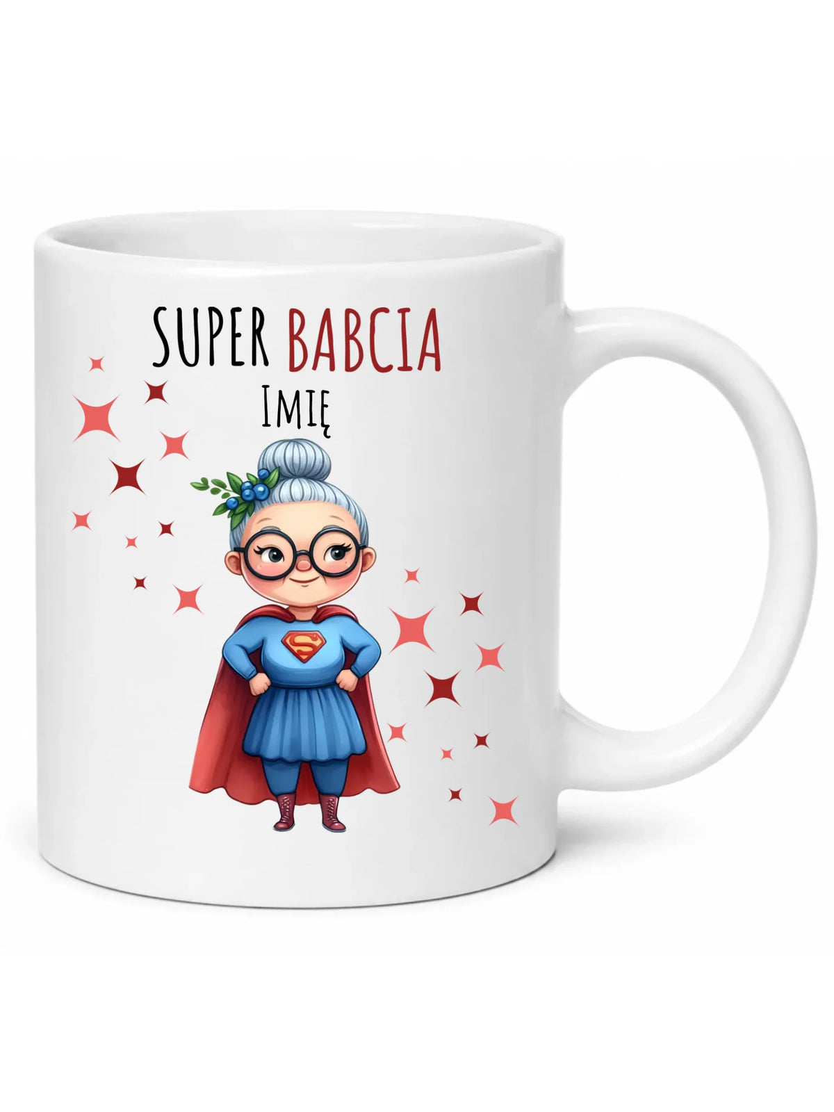 Kubek dla babci - Super Babcia - personalizowany B02