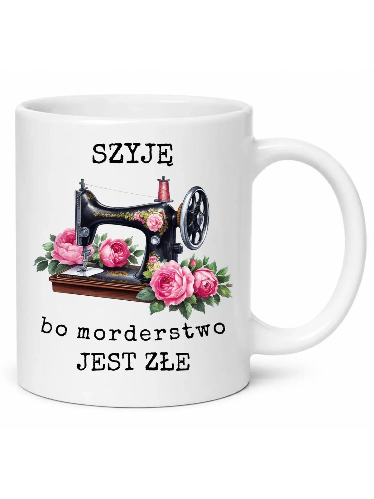 Kubek szyciowy dla krawcowej – Szyję, bo morderstwo jest złe HS14