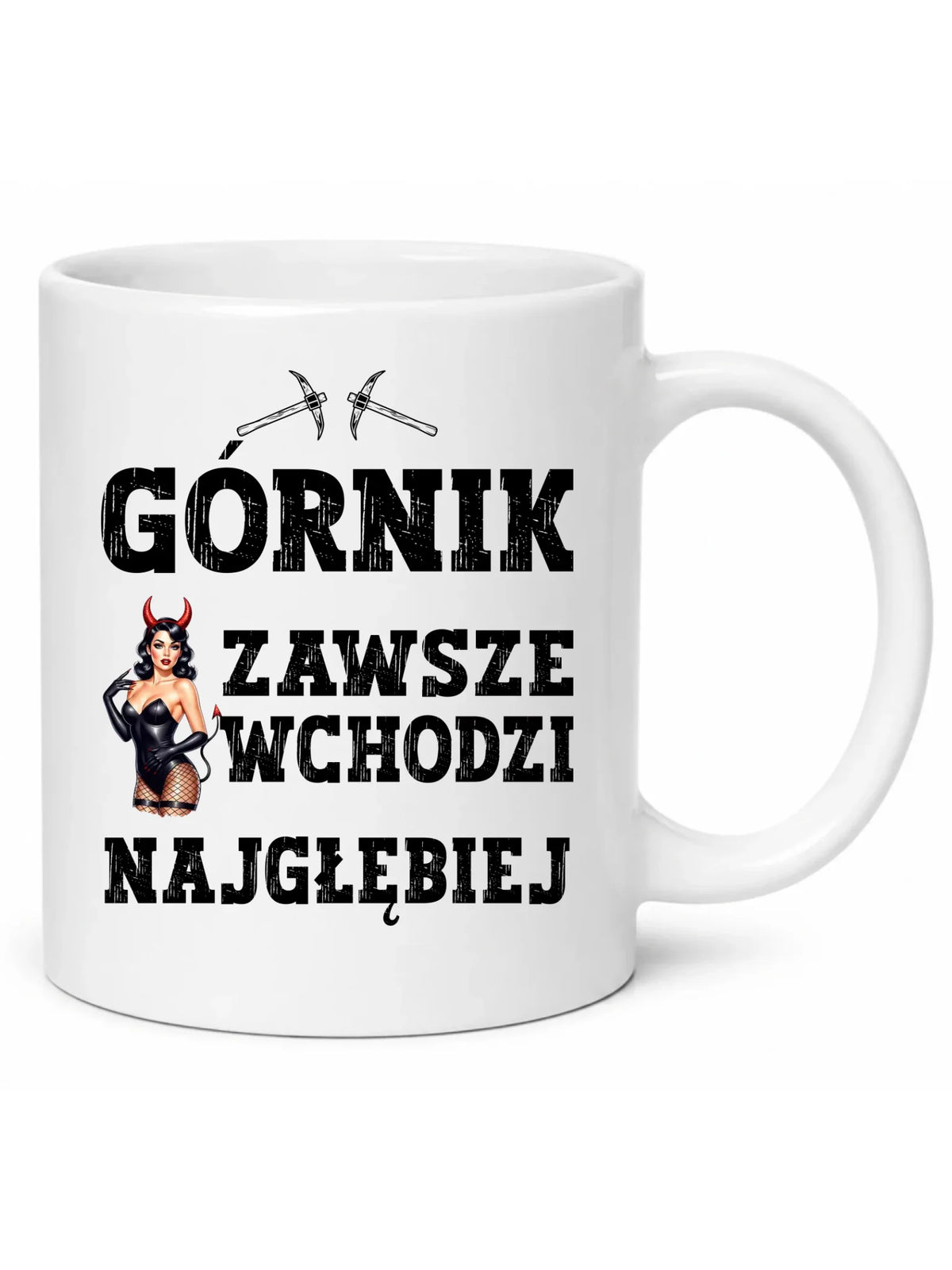 Kubek - prezent dla górnika - Górnik zawsze wchodzi najgłębiej G22