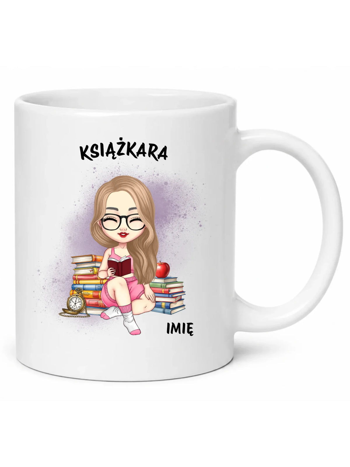 Kubek - Książkara - Prezent dla miłośniczki czytania książek - personalizowany DZ04