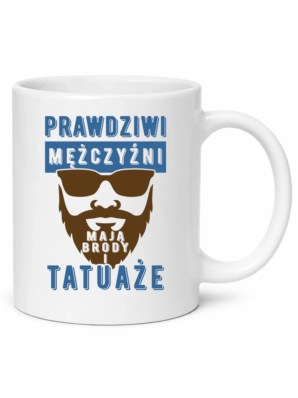 Kubek - Prezent dla faceta - Prawdziwi mężczyźni mają brody i tatuaże DCH22