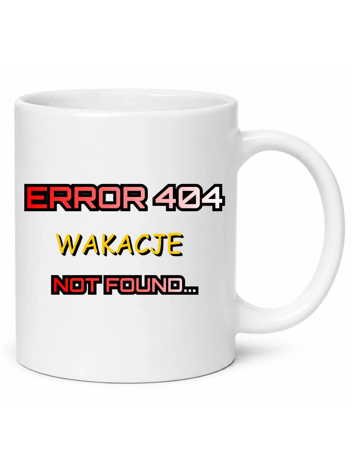 Kubek szkolny - Error 404 - śmieszny SZ15