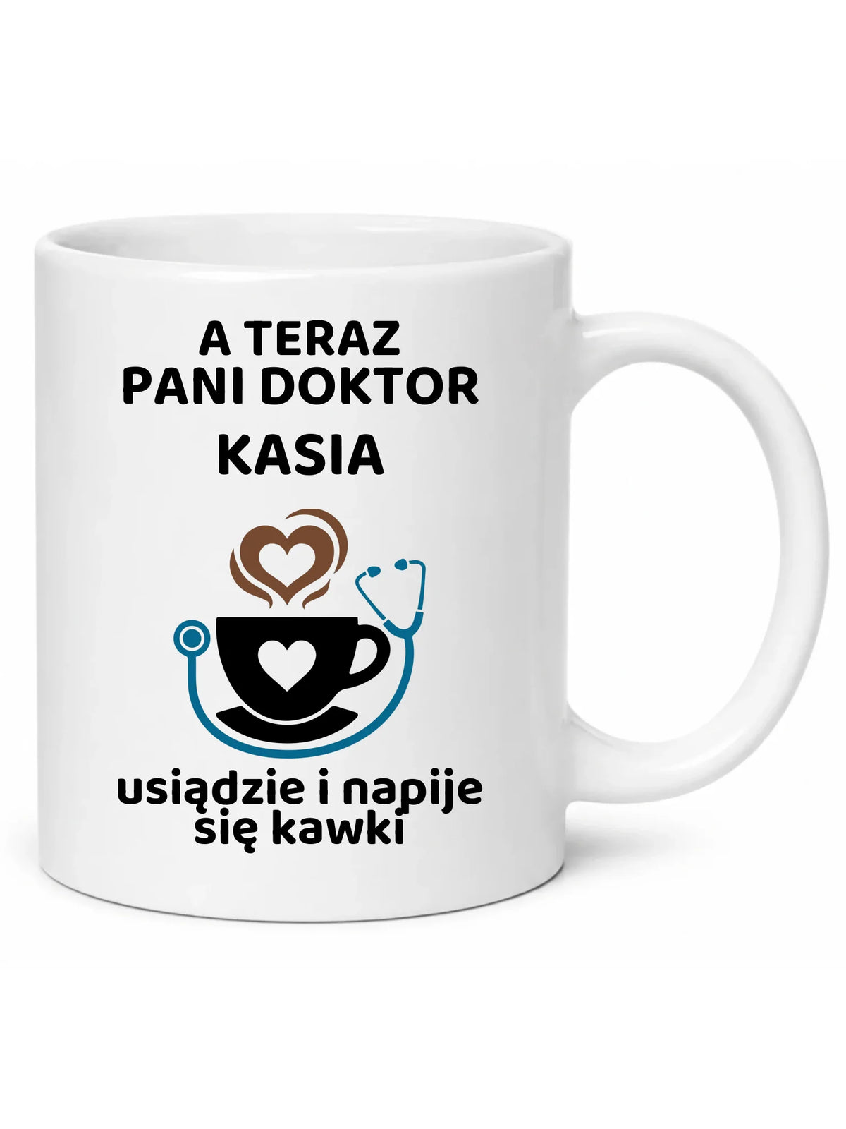 Kubek dla Pani Doktor - Napije się kawki - personalizowany ZL04