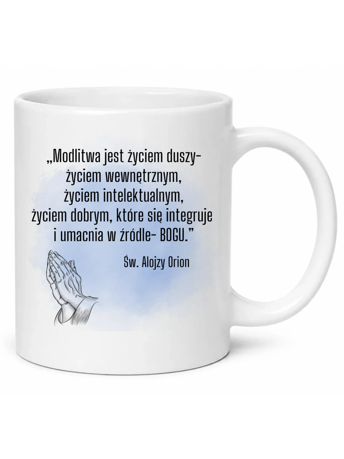Kubek chrześcijański - Modlitwa jest życiem duszy św. Alojzy Orion DU02