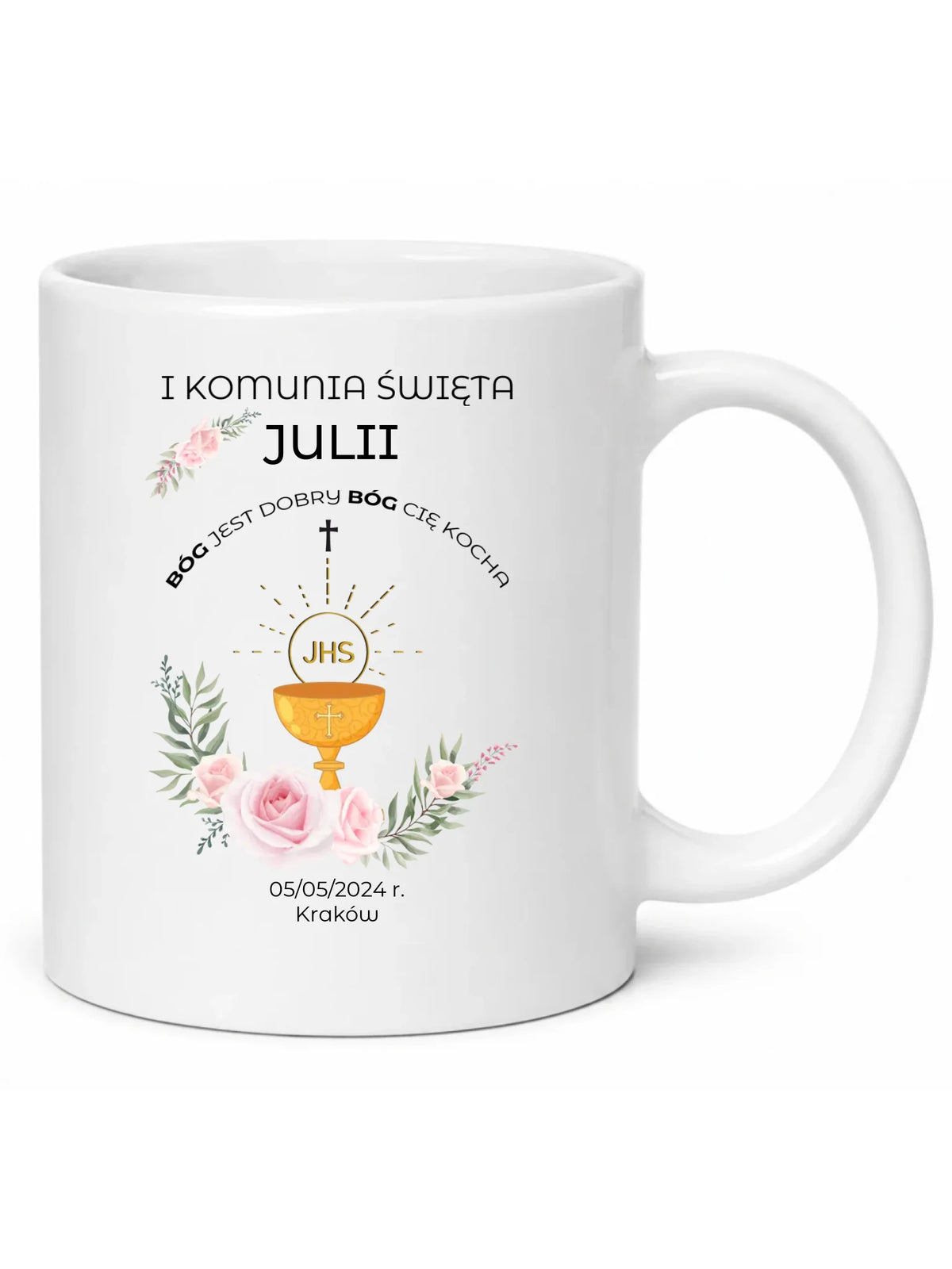Kubek | Prezent na Pierwszą Komunię Świętą - personalizowany PK01