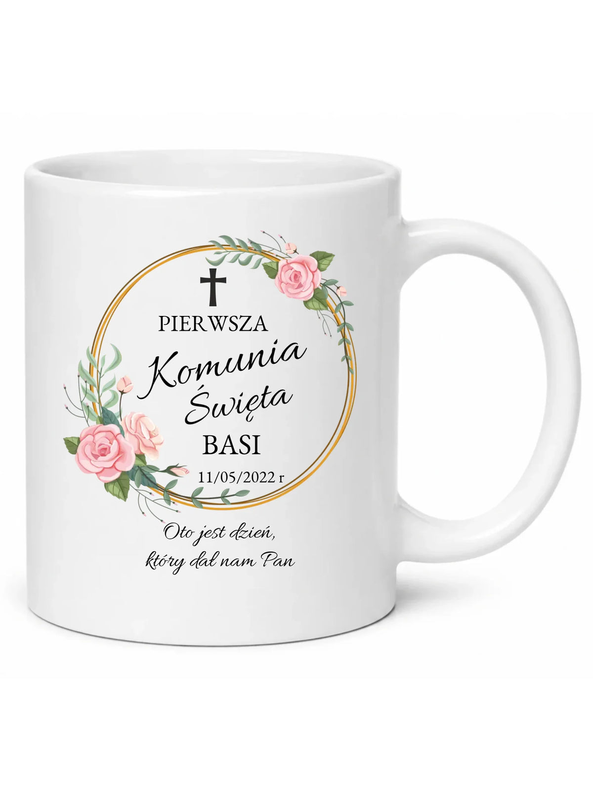 Kubek | Prezent na Pierwszą Komunię Świętą dla dziewczynki - personalizowany PK03