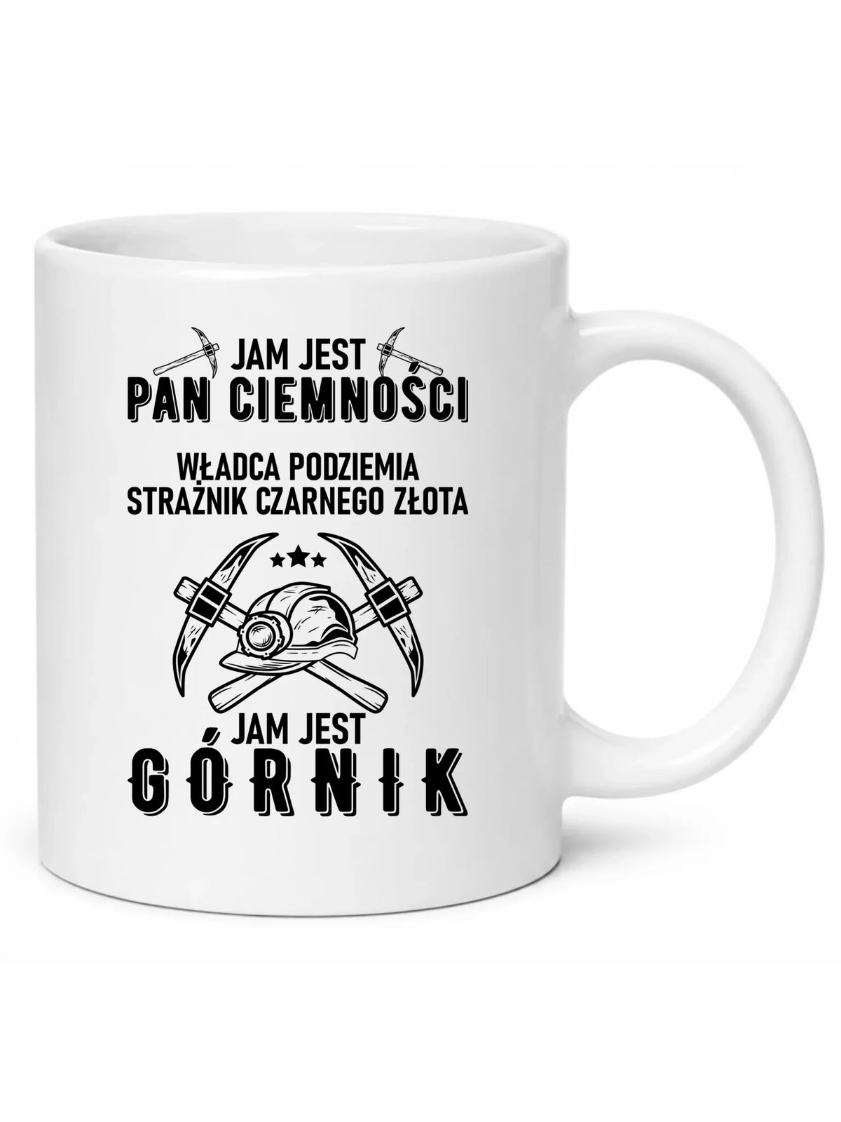 Kubek - prezent dla górnika - Pan ciemności jam jest górnik G04