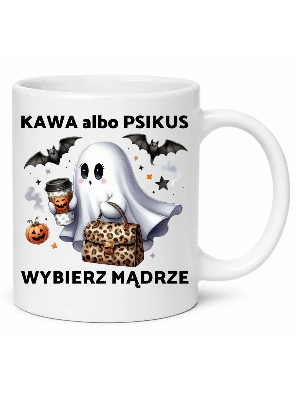 Kubek halloweenowy - Duch - Kawa albo psikus HL07