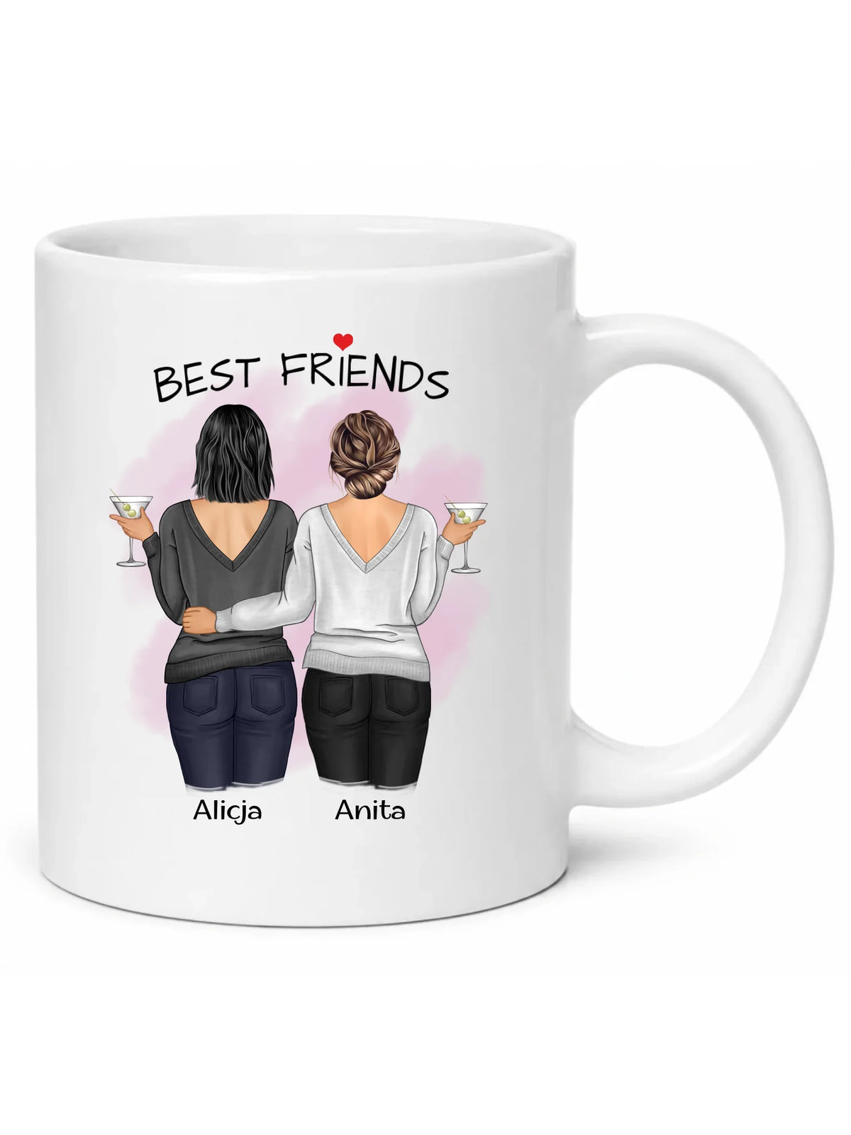 Kubek - prezent dla przyjaciółki - Best Friends - personalizowane postacie 2-4 osoby PR03