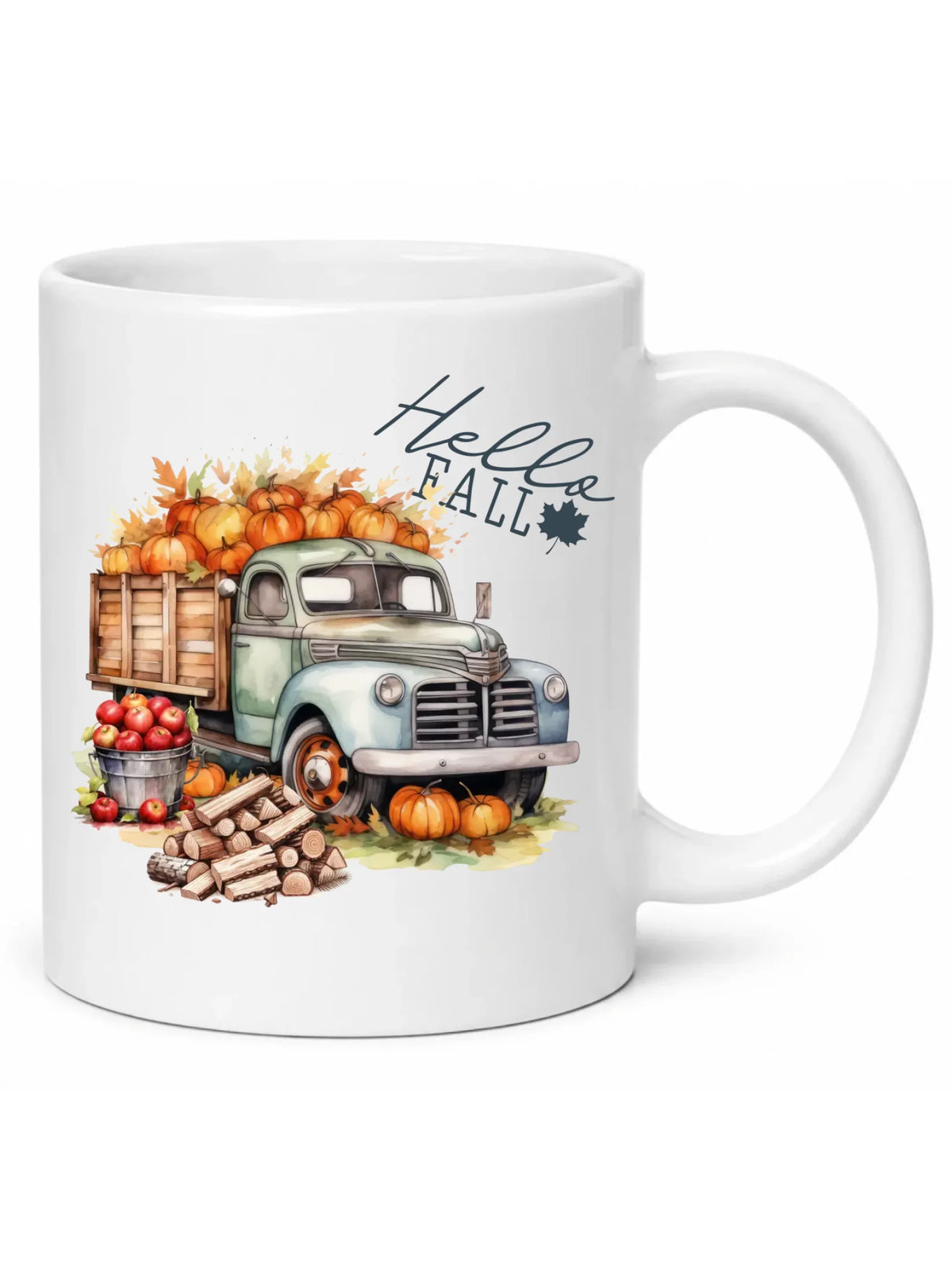 Kubek jesień – Hello Fall ciężarówka z dyniami JS08